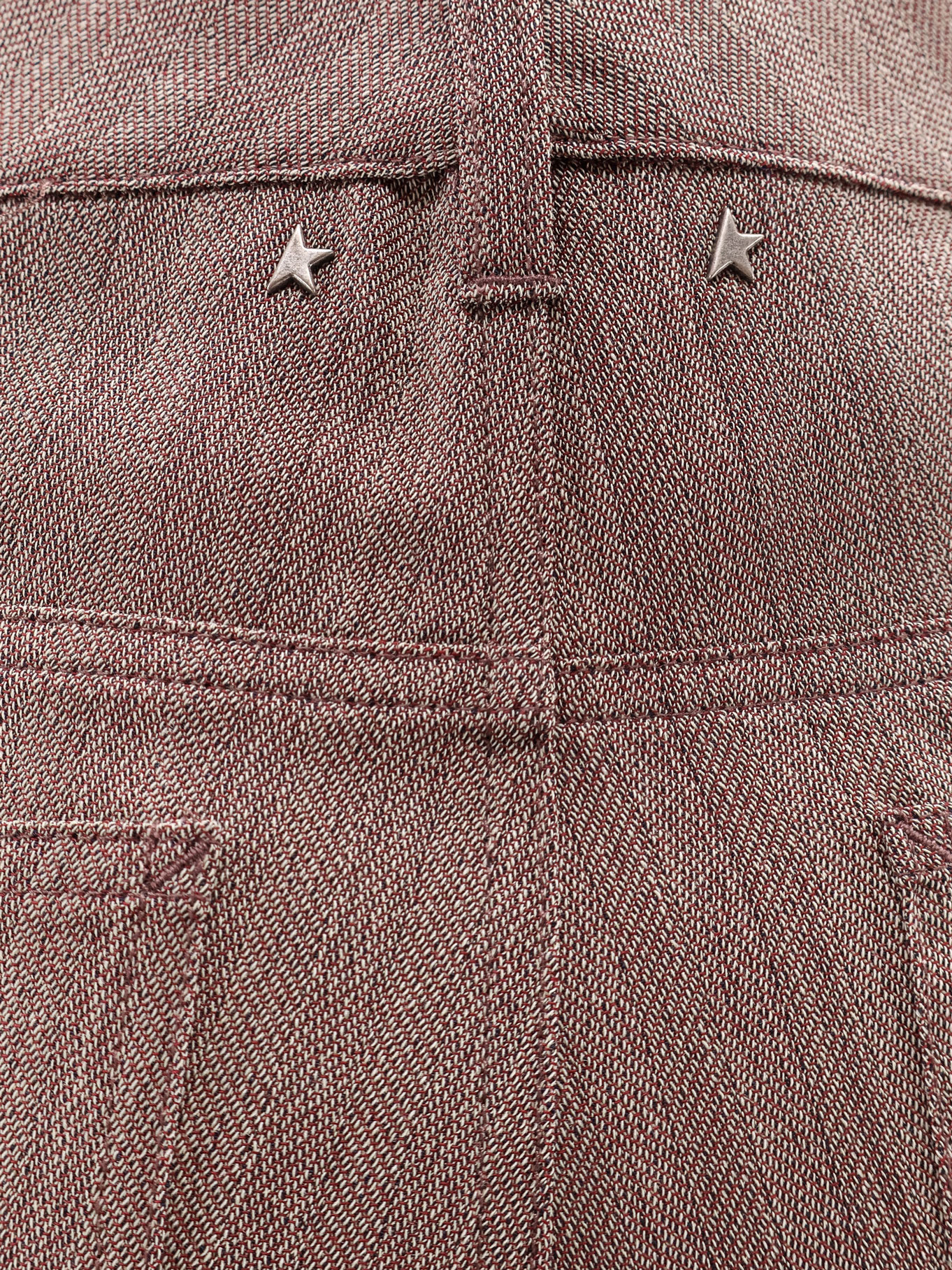 Golden Goose Marley Virgin Wool Blend Trousers In Burgundy