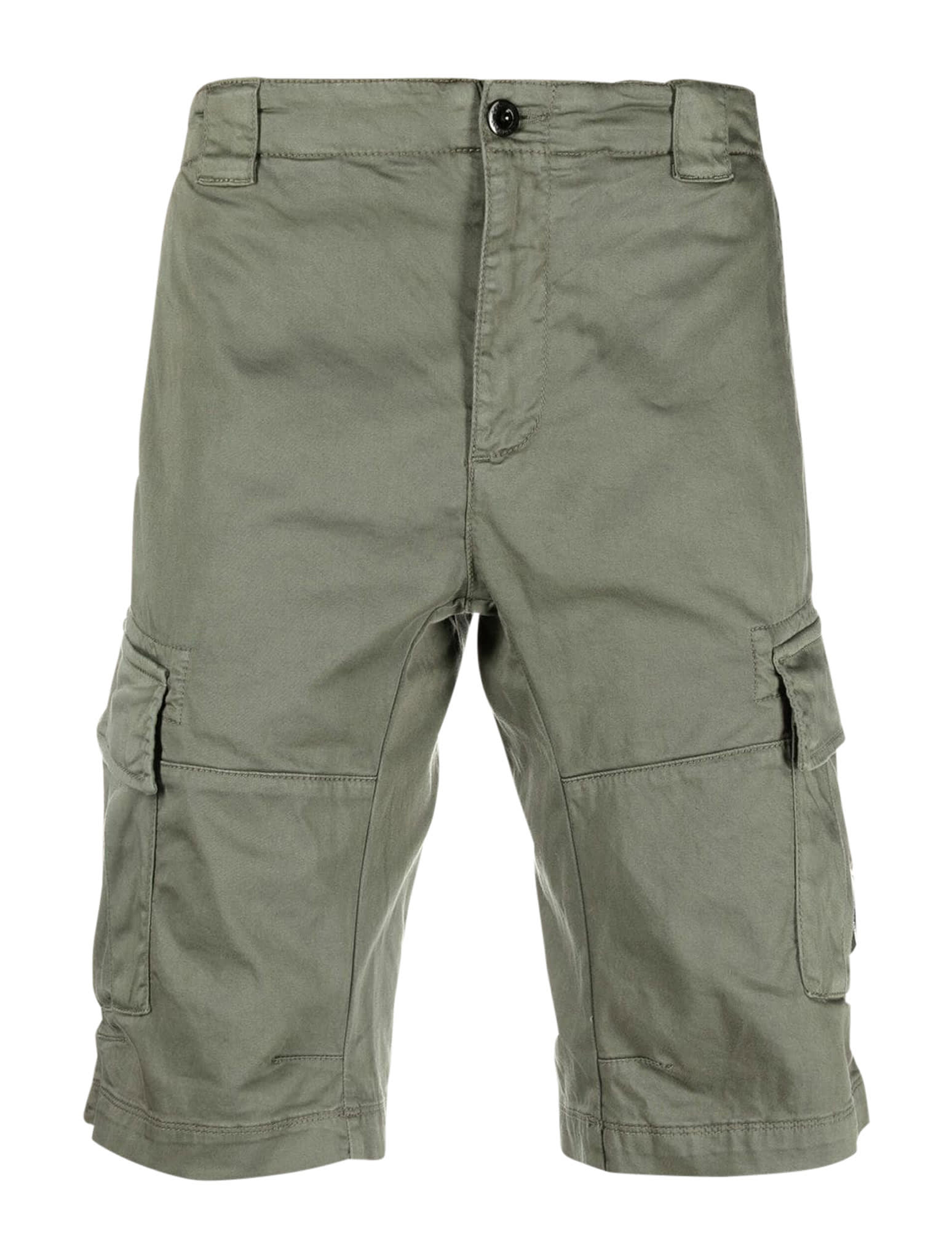 C.p. Company Lens-detail Cargo Shorts In Ivy Green | ModeSens