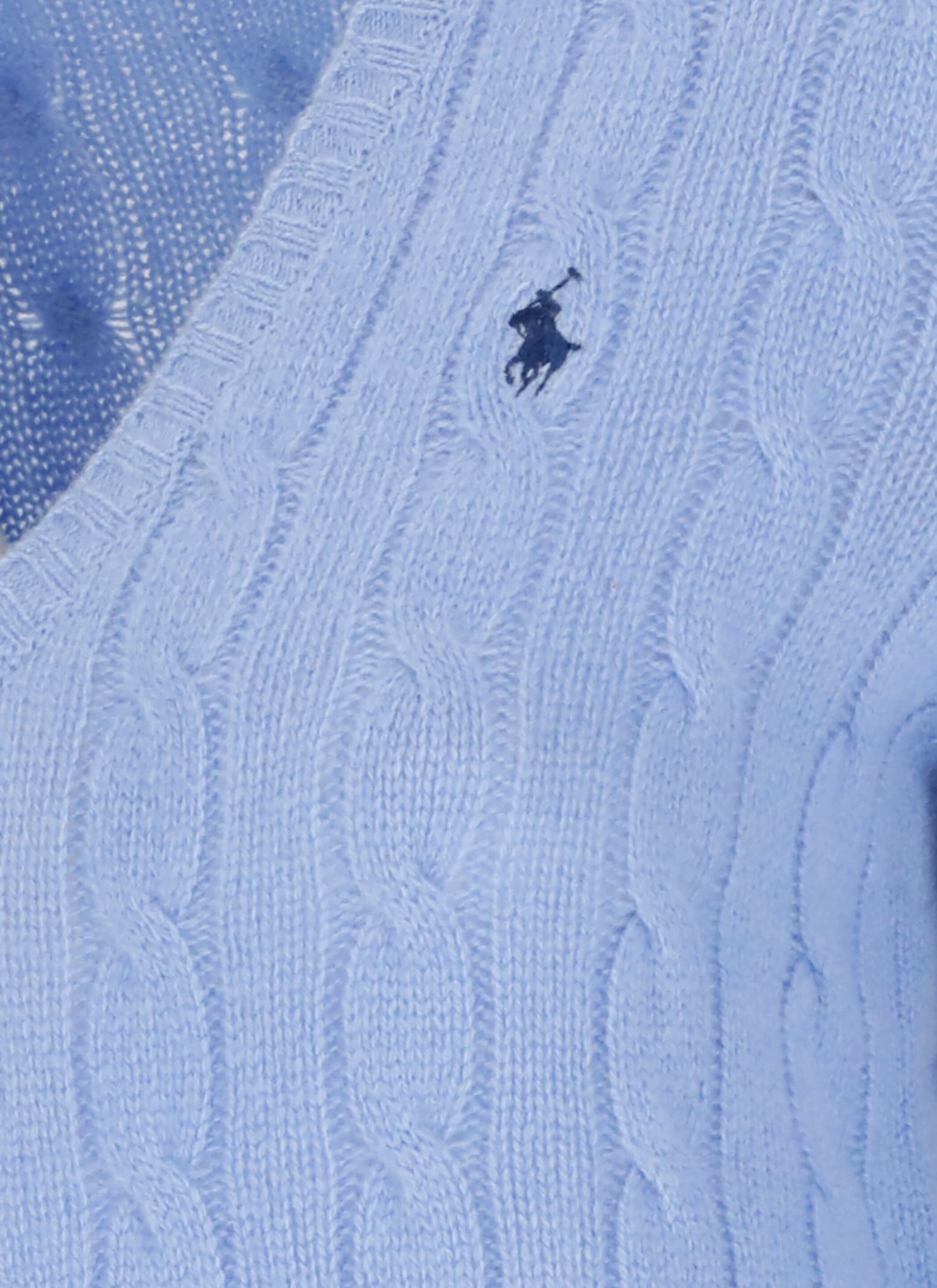 Shop Ralph Lauren Pony Sweater In Light Blue