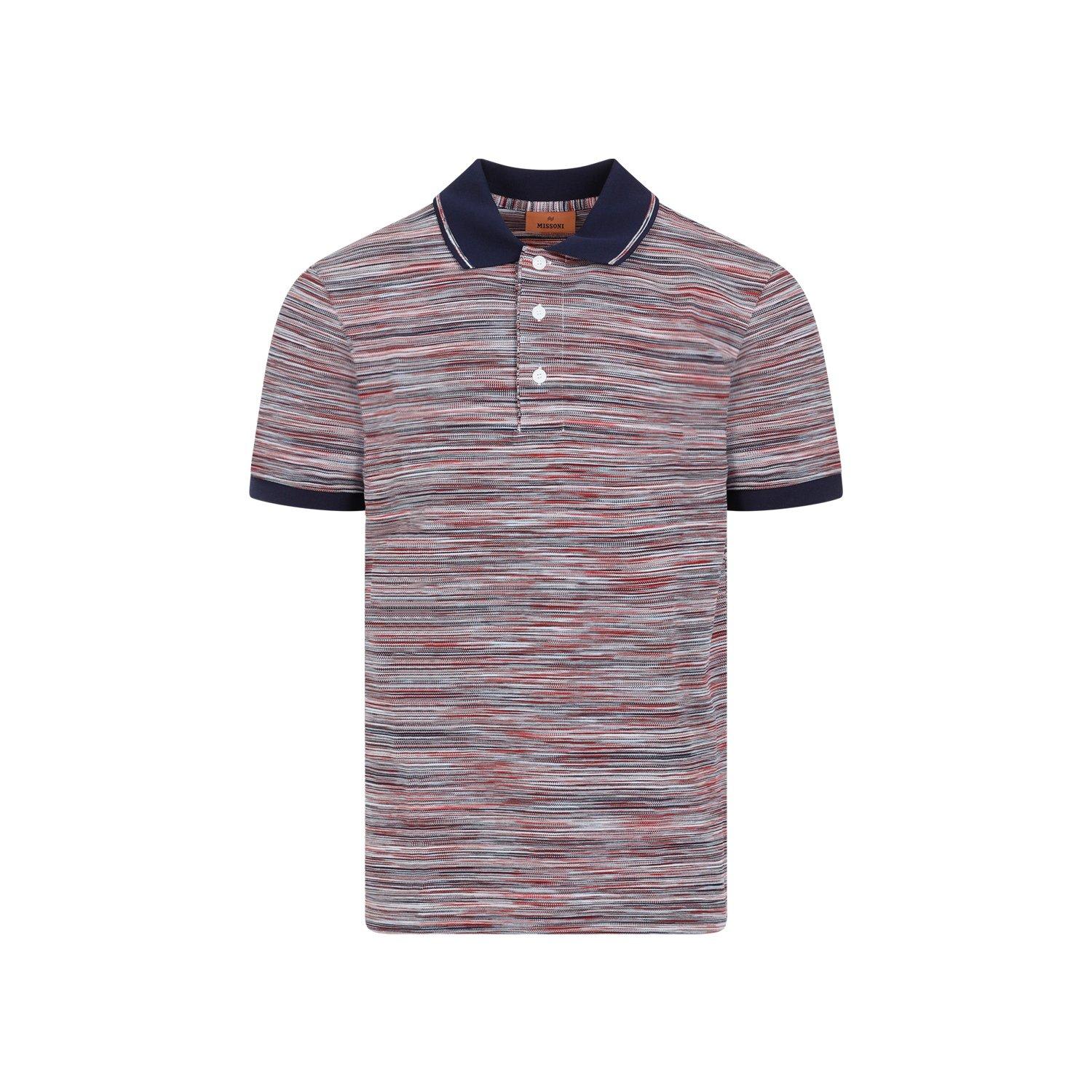 Missoni Classic Collar Short-sleeved Polo Shirt In Red