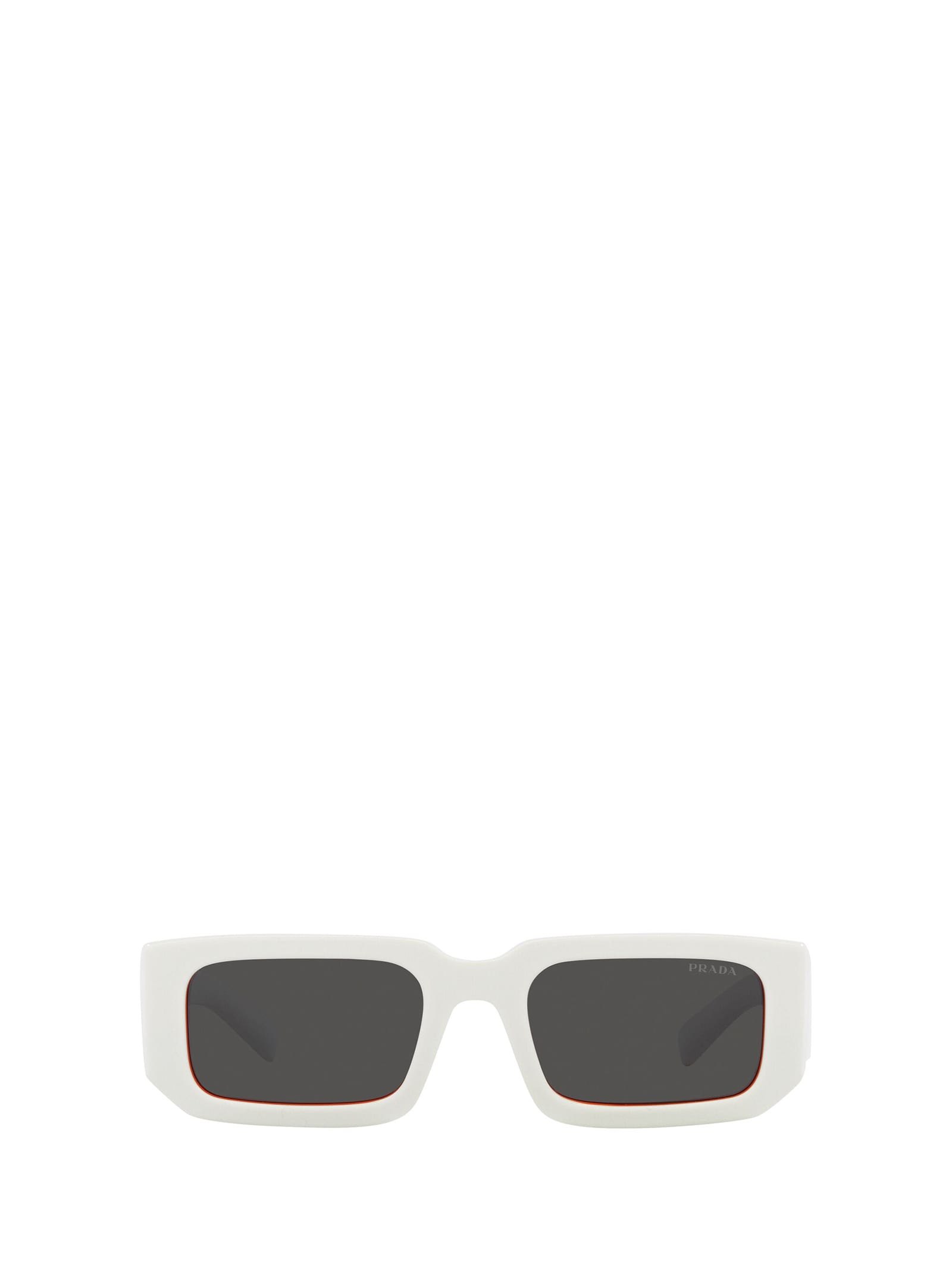 Shop Prada Pr 06ys Talc / Orange Sunglasses