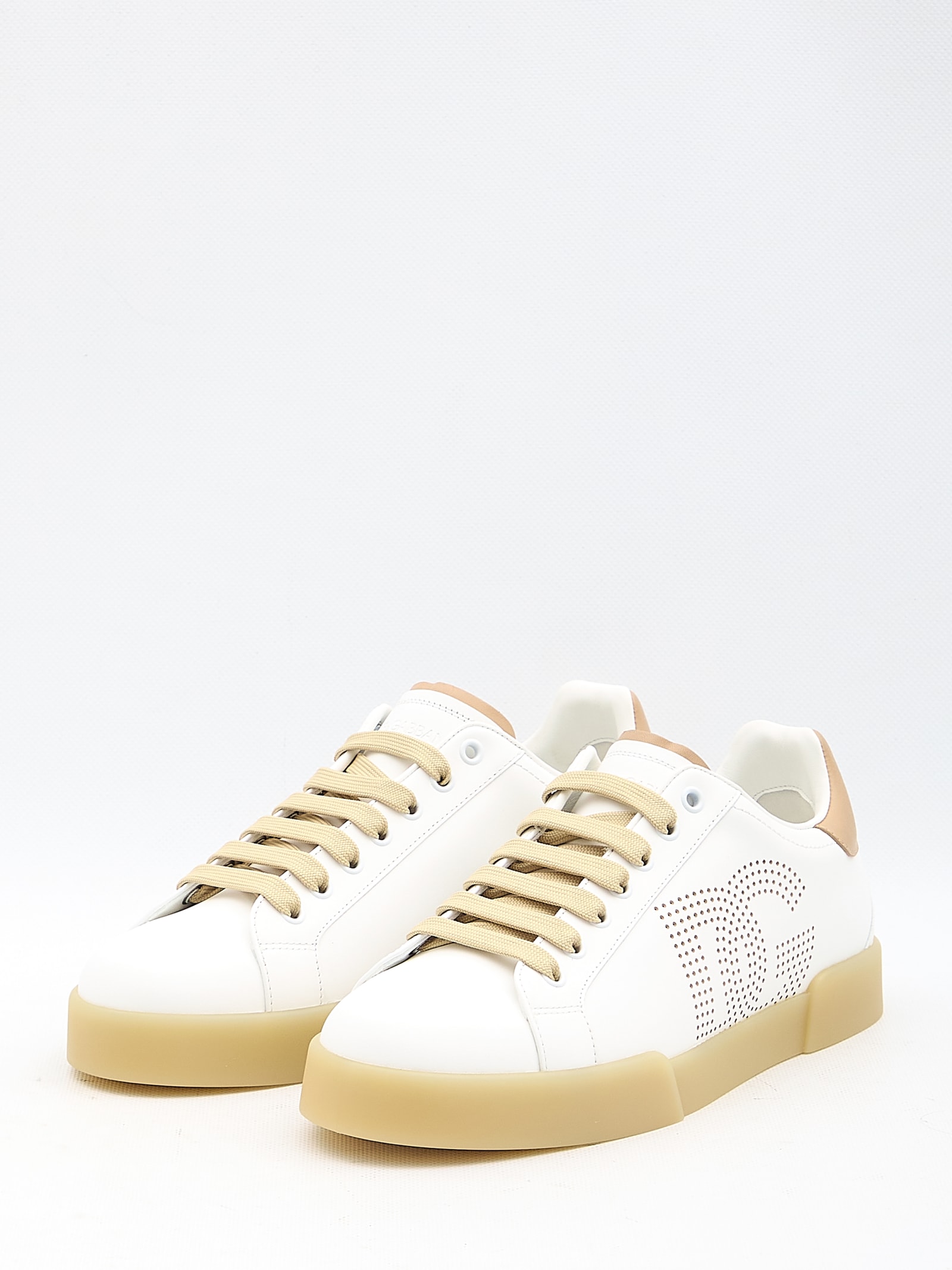 Shop Dolce & Gabbana Portofino Sneakers In White