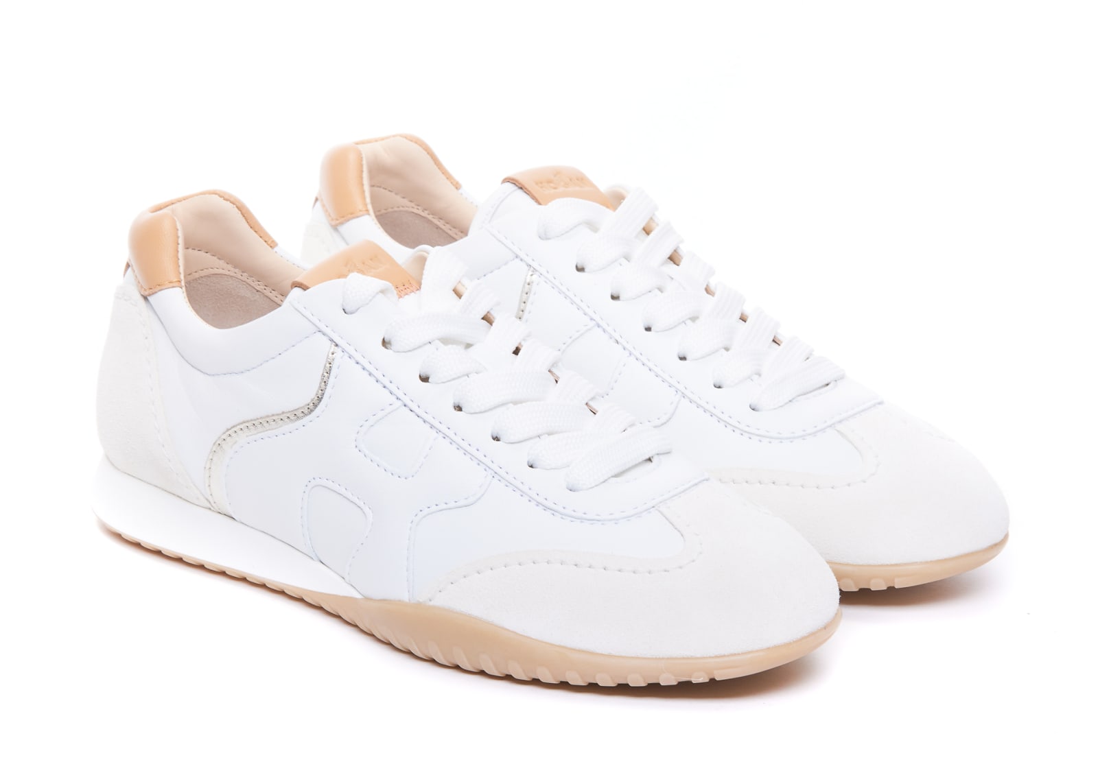 Shop Hogan Olympia - Z Sneakers In Sre Bianco Cuoio