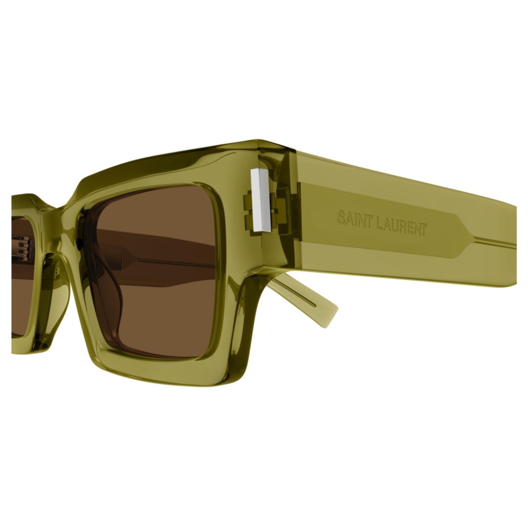 Saint Laurent Sl 572-008 Green-green-brown In Green-green-brown