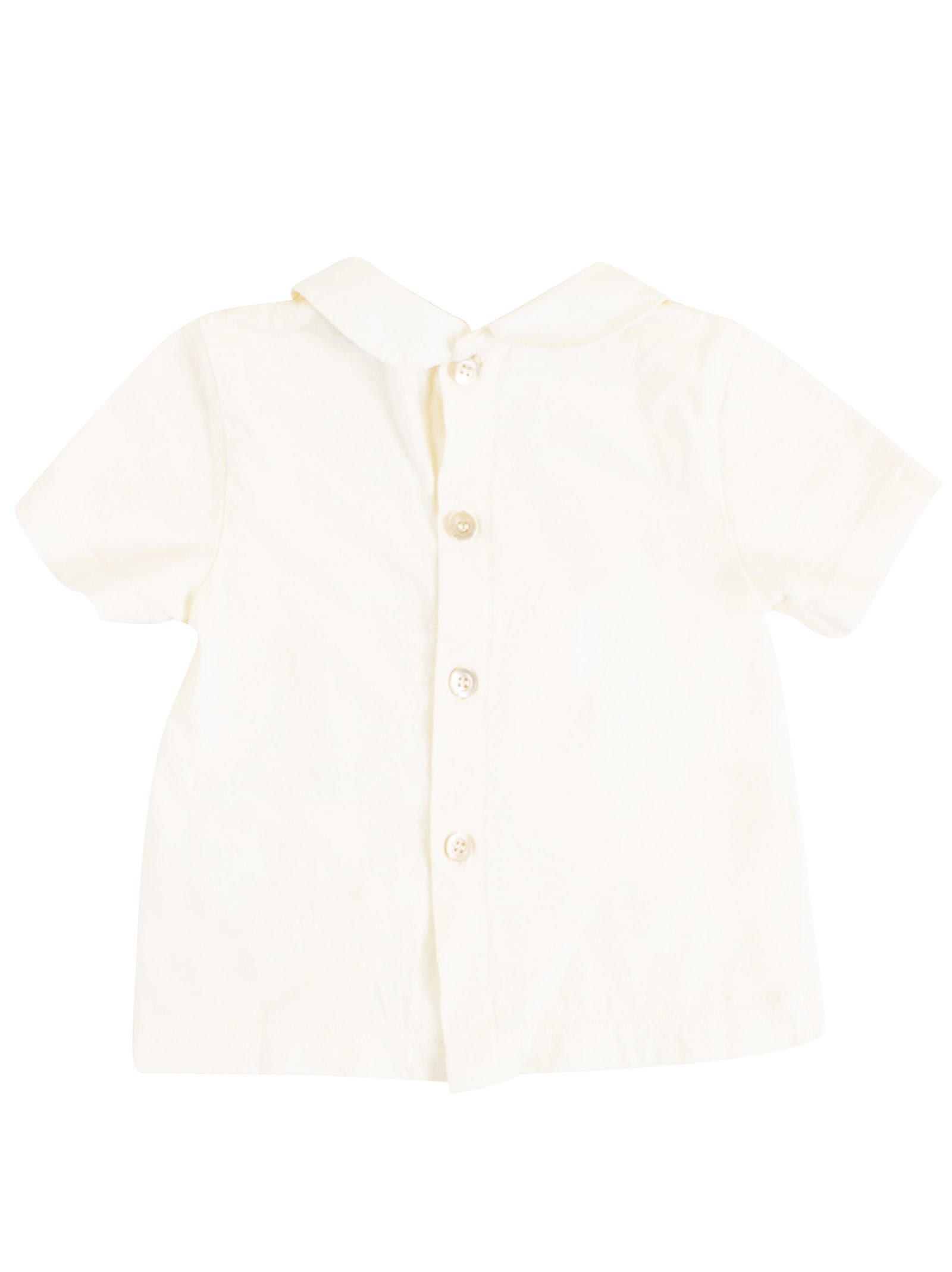 Shop De Cavana Baby T-shirt With Collar In Latte