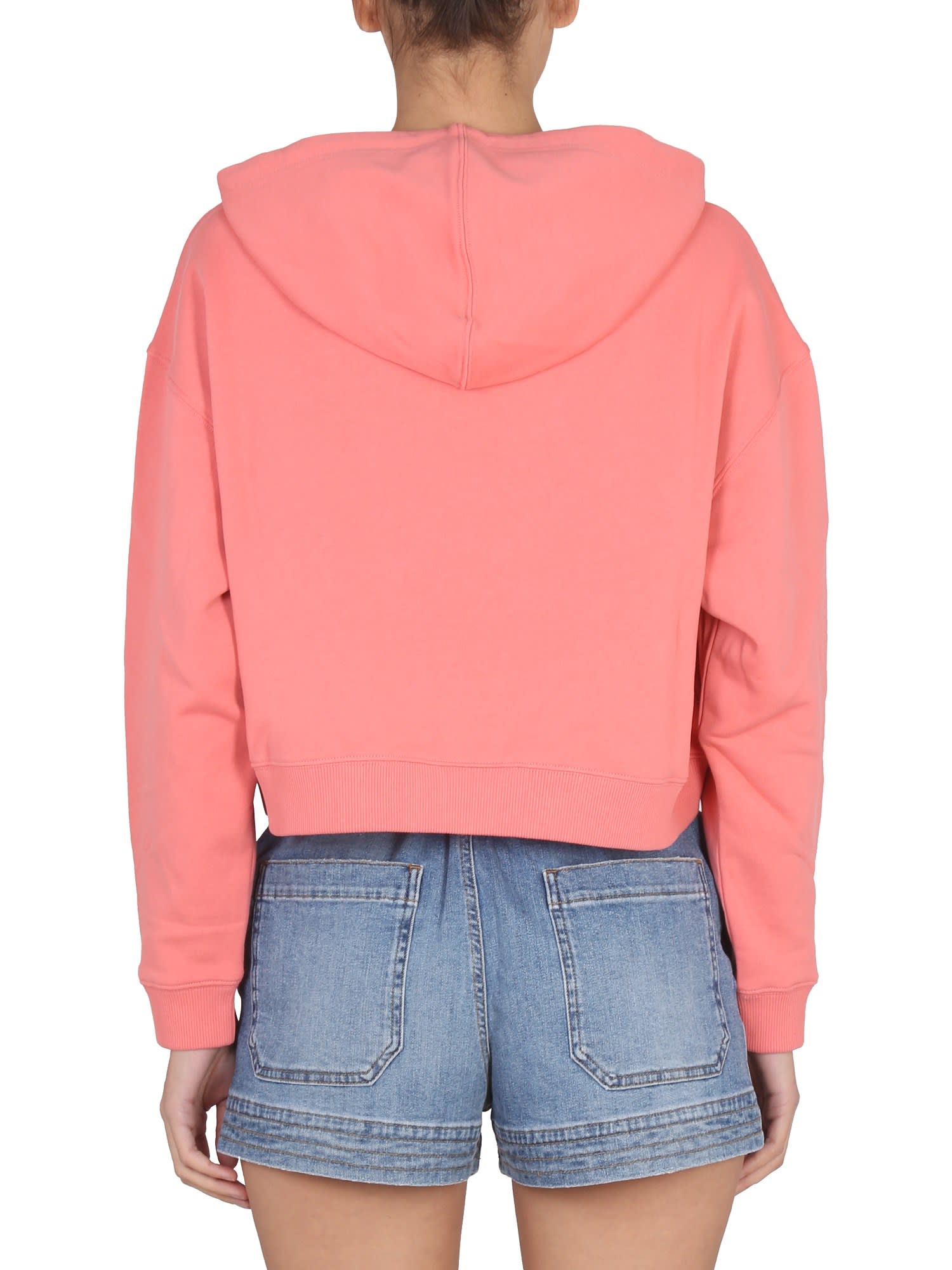 Stella Mccartney Sweatshirt With Logo Embroidery In Pink