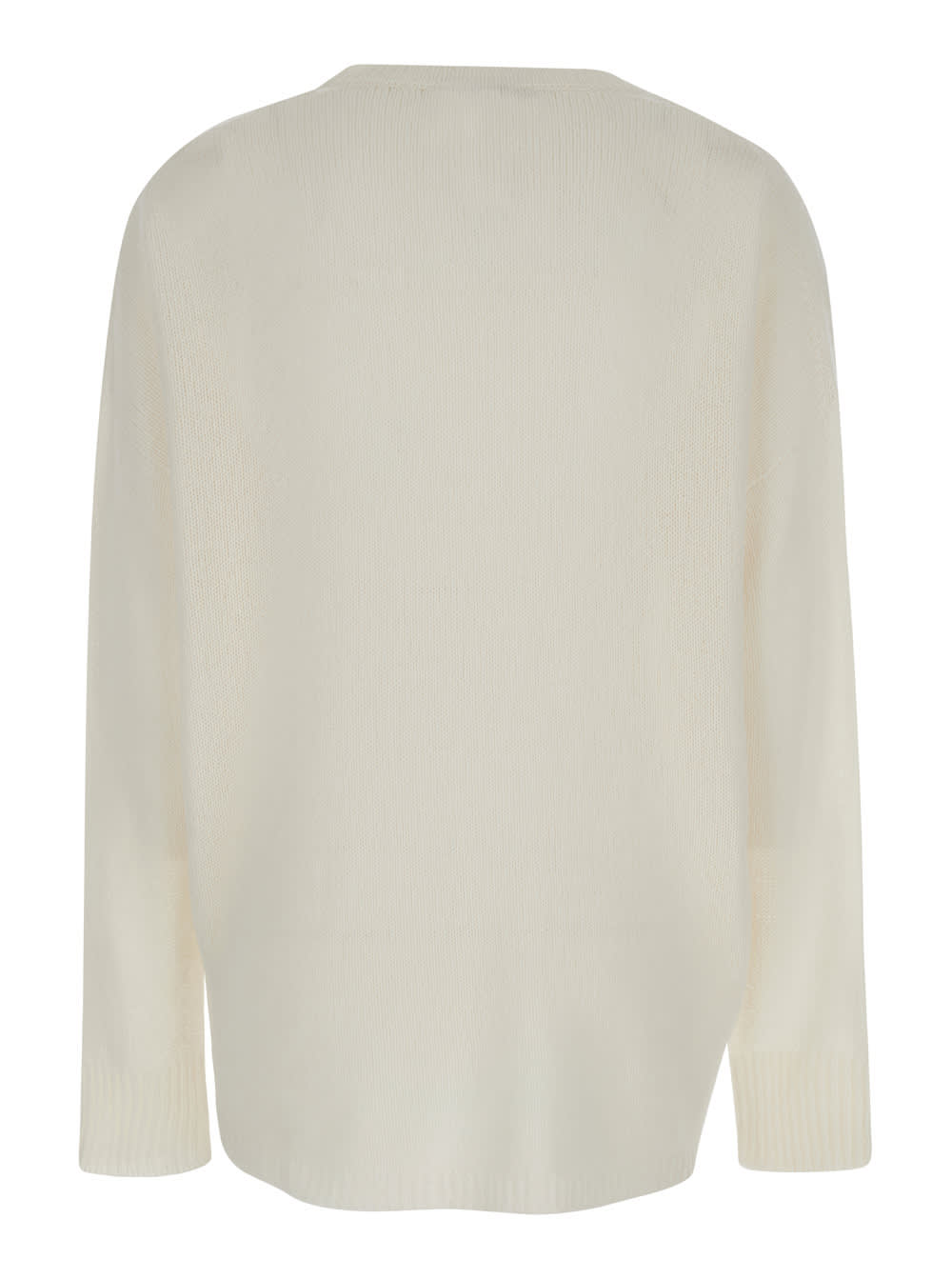 Shop Fabiana Filippi White V-neck Sweater In Cashmere Woman