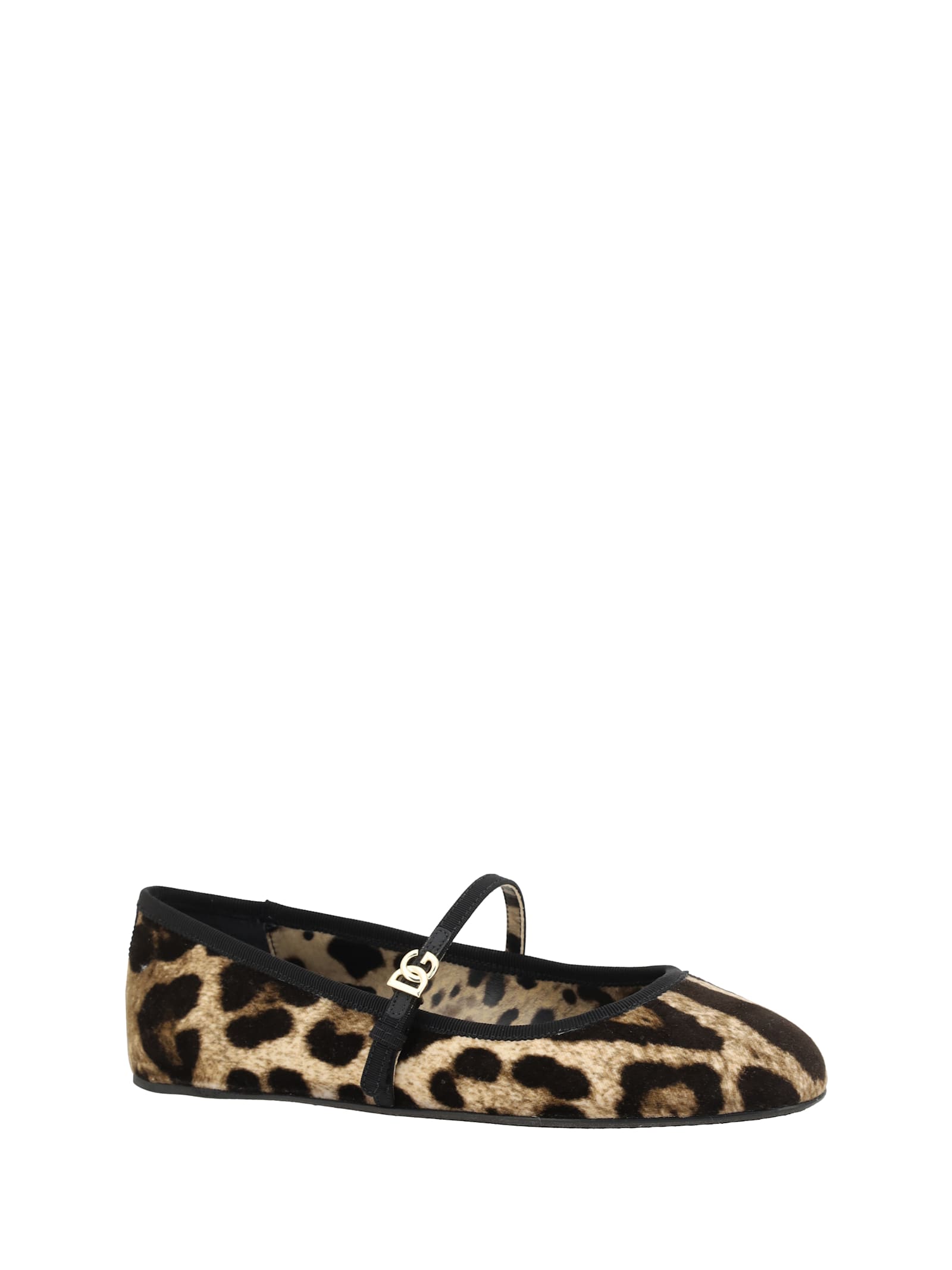 Shop Dolce & Gabbana Leopard-print Ballerinas In Leo New