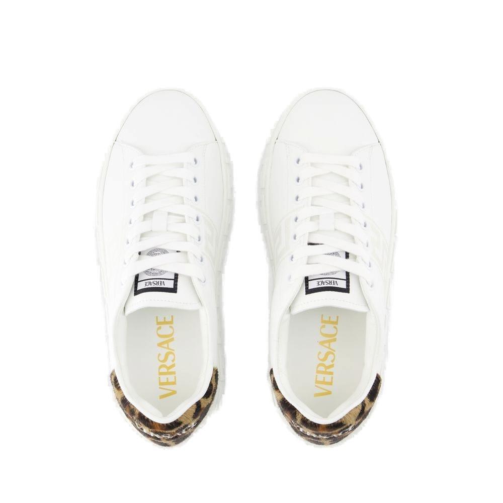 Versace Greek Pattern Sneakers In Metallic
