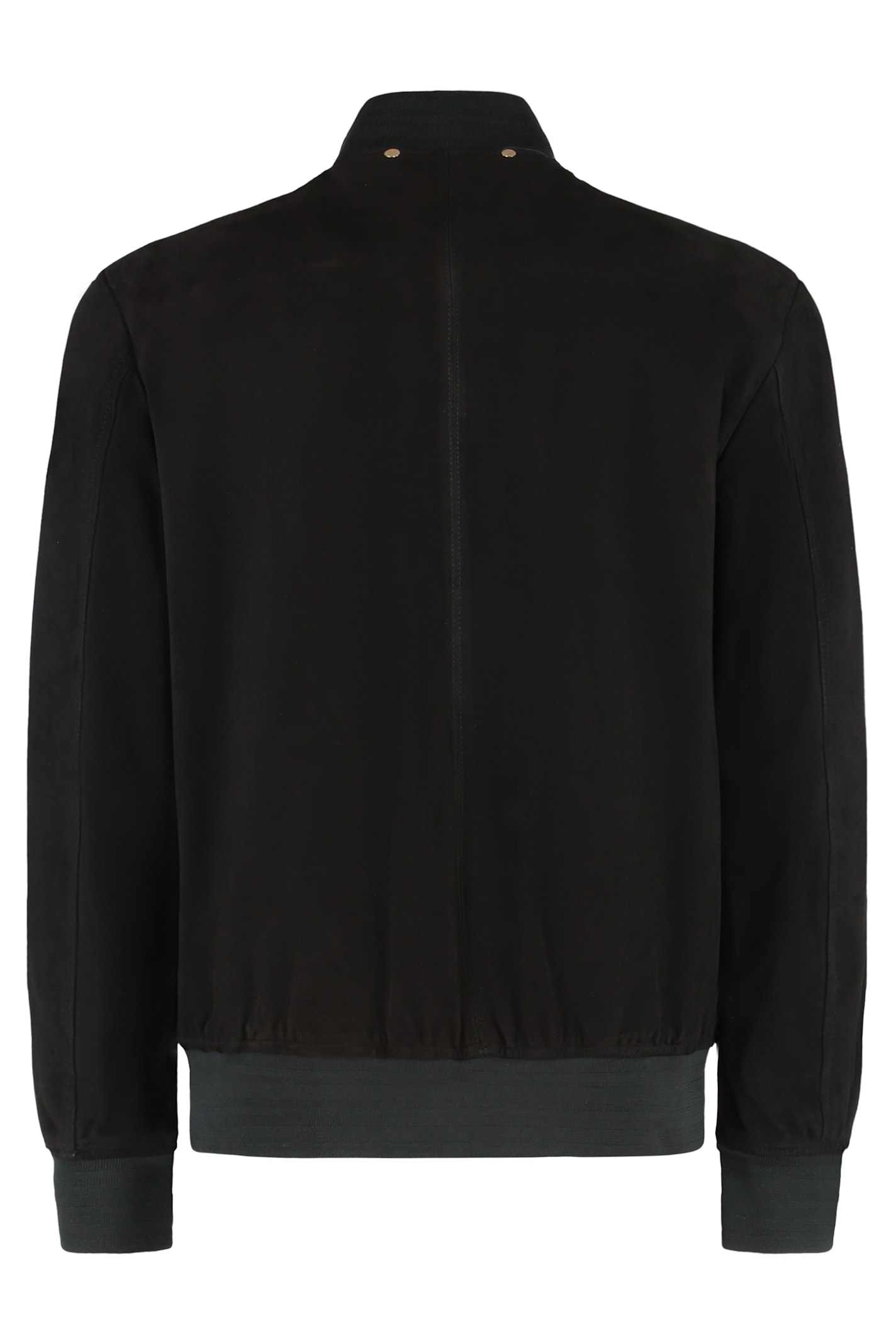 Paul Smith Suede Zip-fastening Bomber Jacket In Black