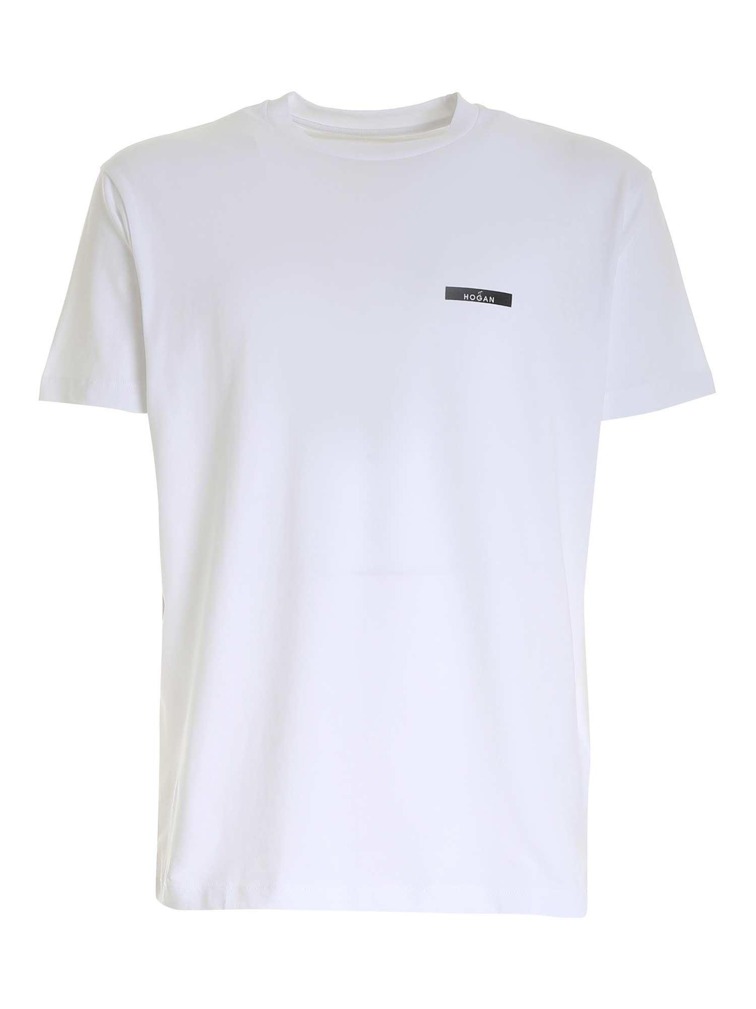 Hogan Logo Print T-shirt In White
