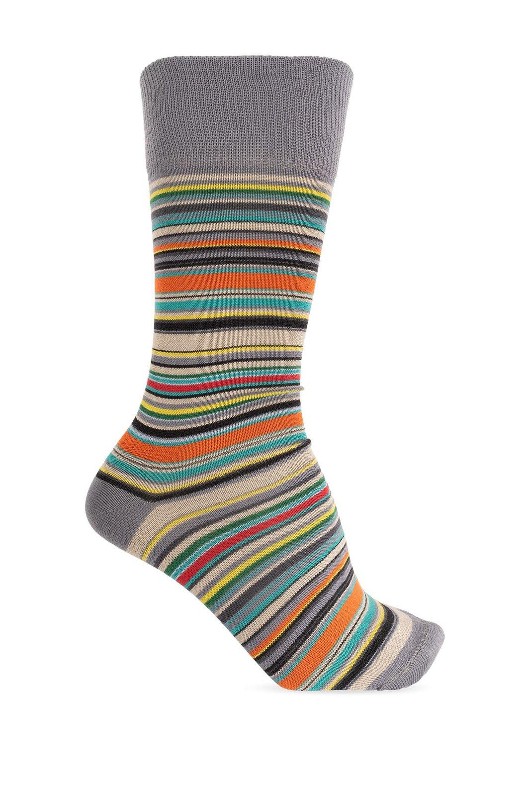 Paul Smith Signature Stripe Socks In Gray