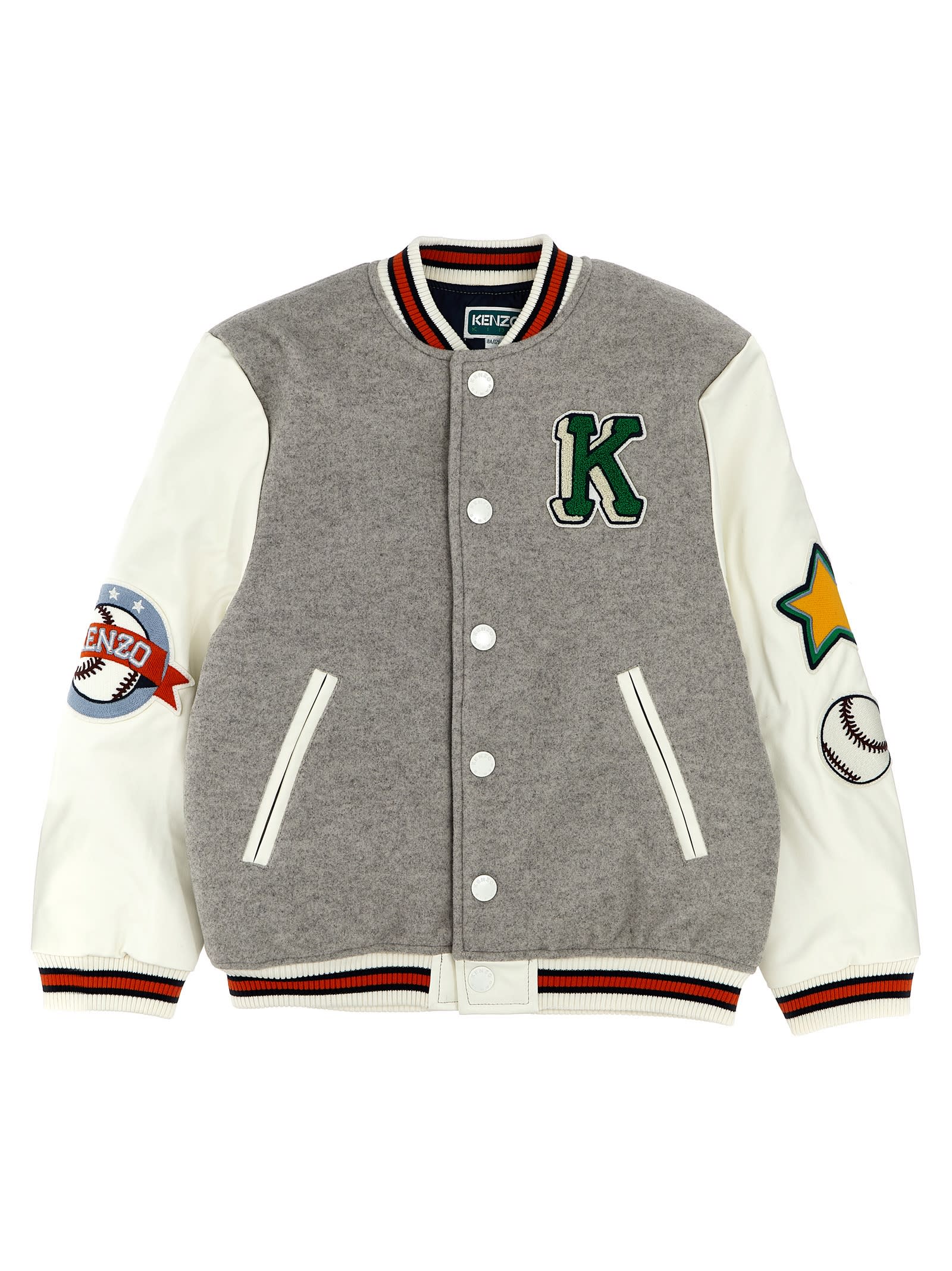 KENZO EMBROIDERY PATCHES BOMBER JACKET