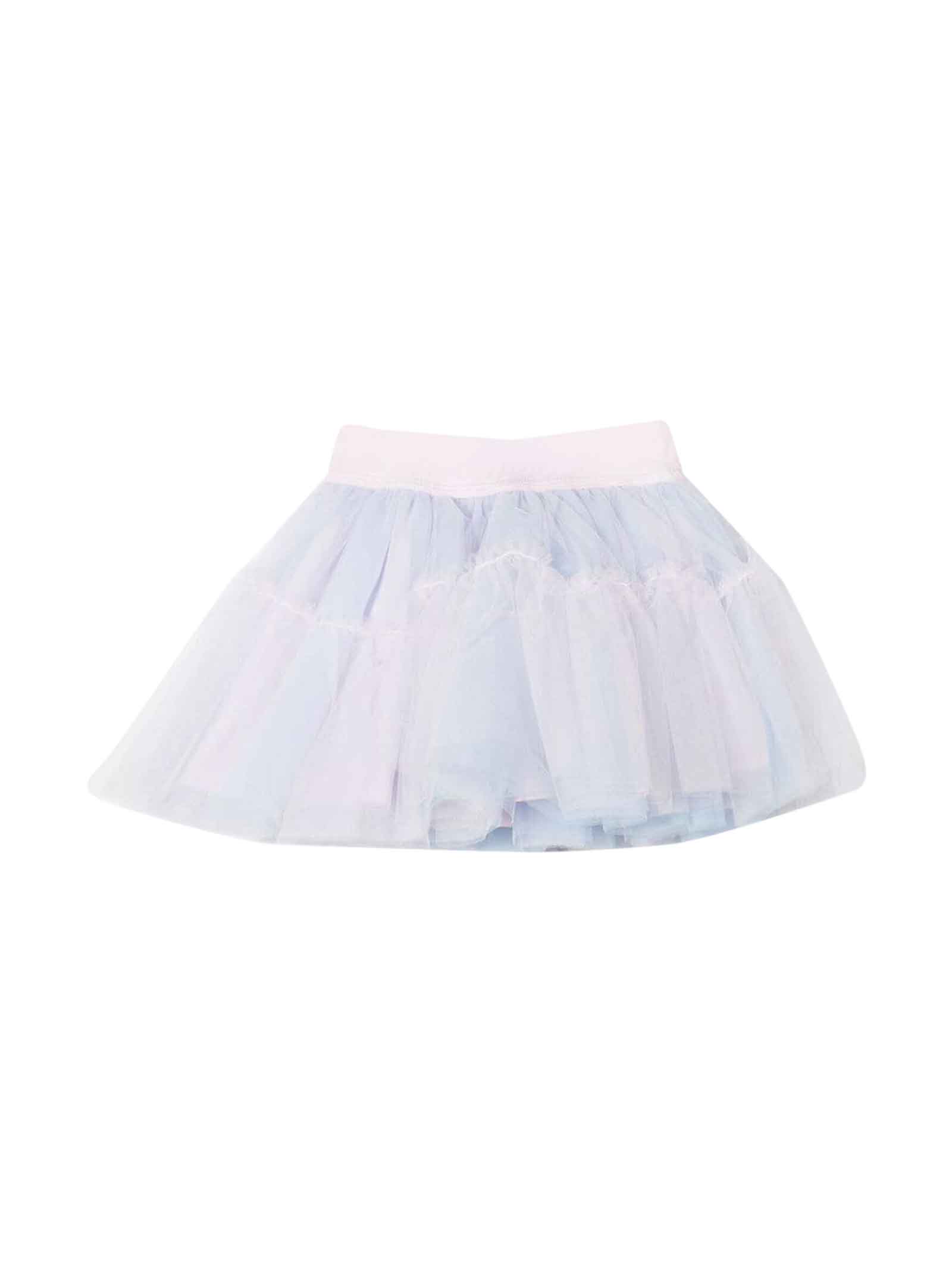 Monnalisa Light Blue Mini Skirt