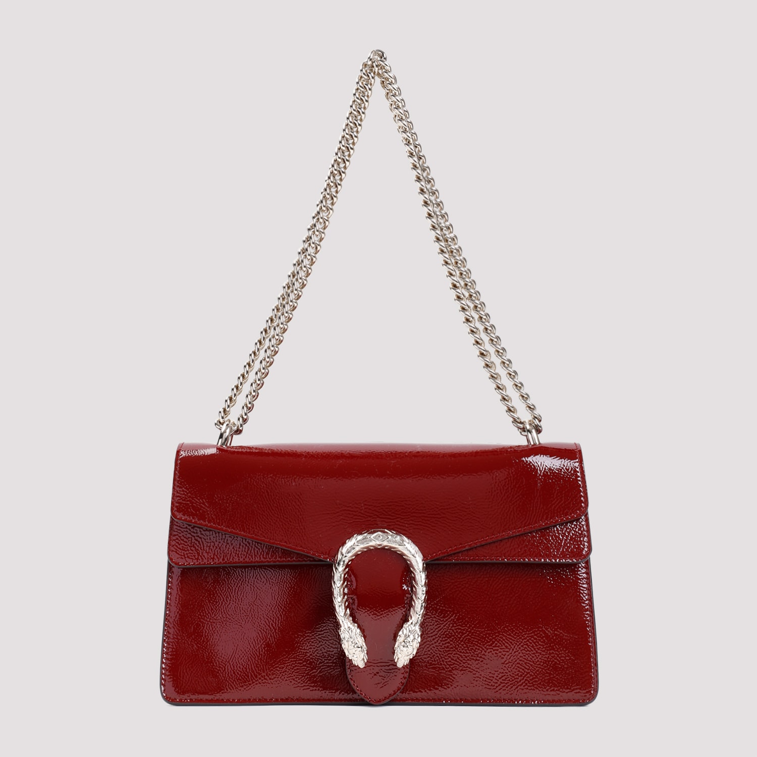 Gucci Small Dionysus Leather Shoulder Bag In Red