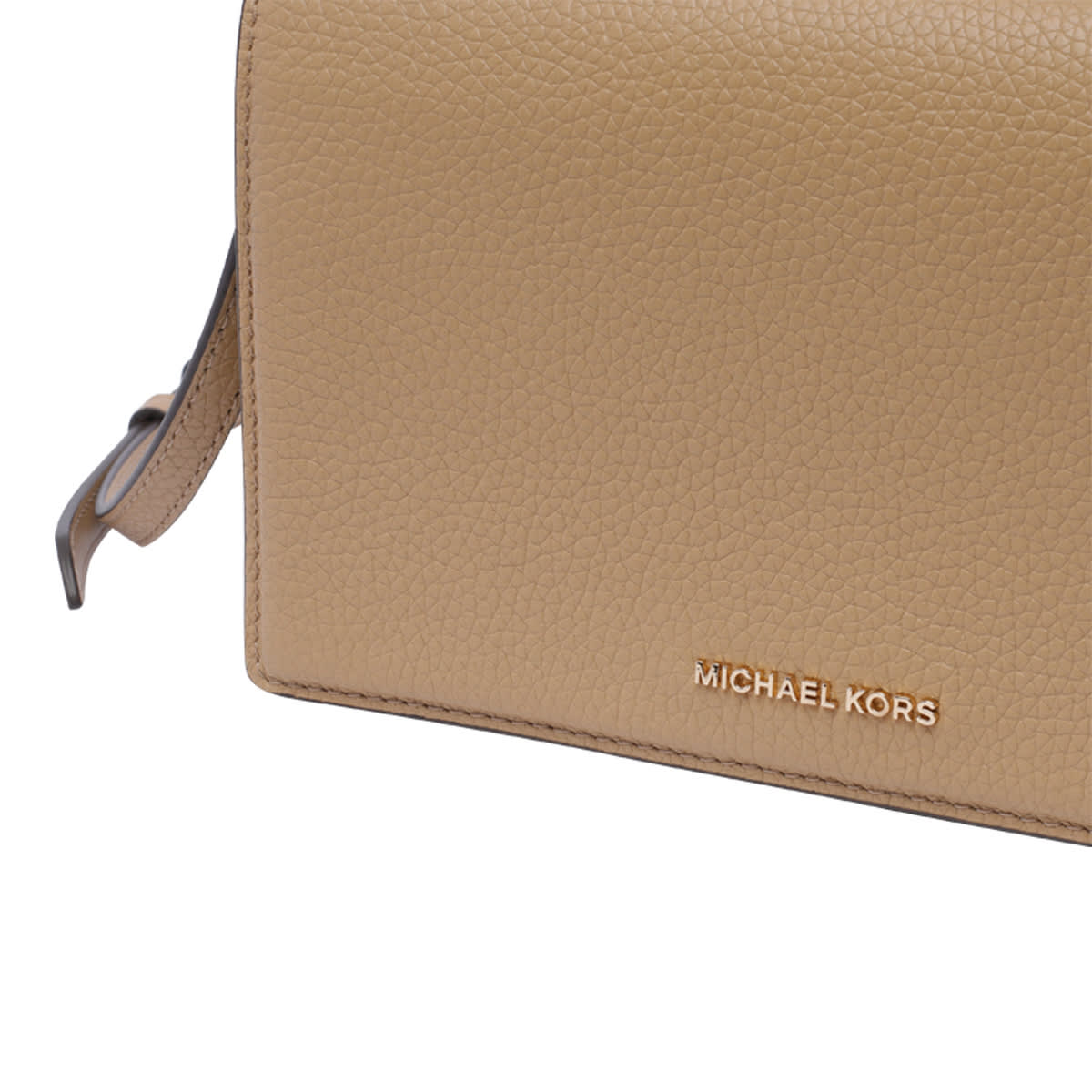 Shop Michael Michael Kors Jet Set Crossbody Bag In Beige