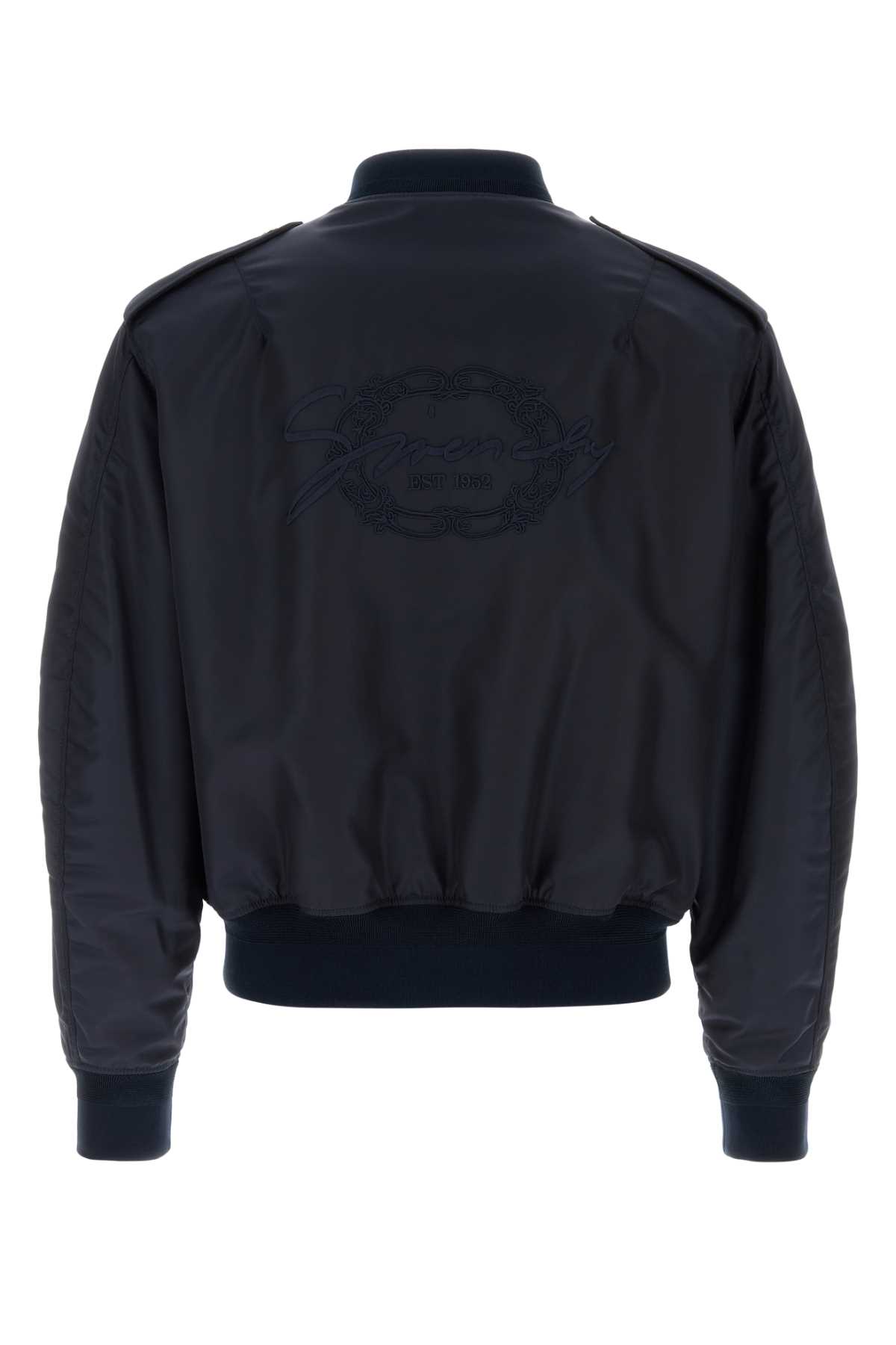Givenchy Bomber Jacket With Epaulettes And Pockets In Navy