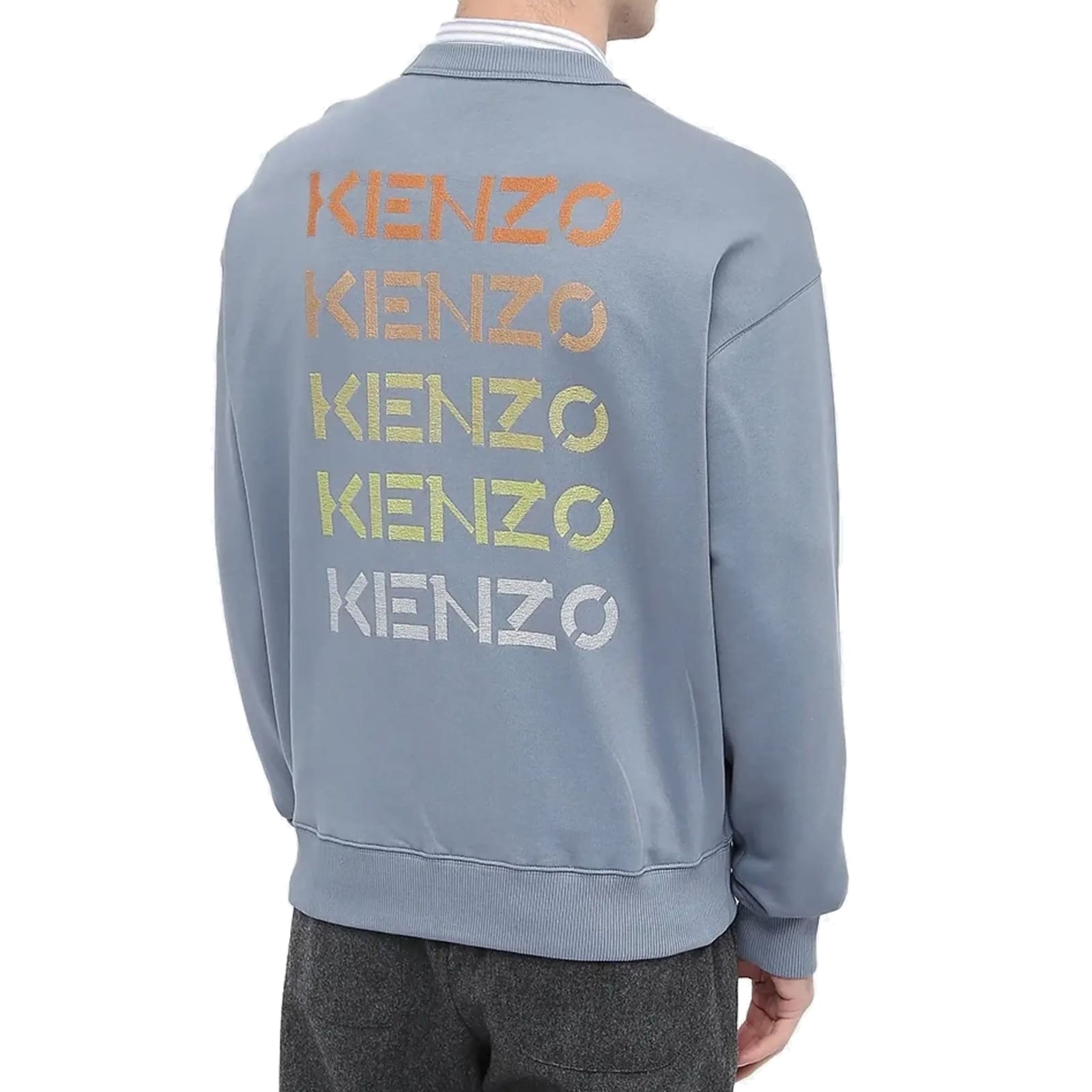 Shop Kenzo Oversize Logo Sweatshirt In Blue