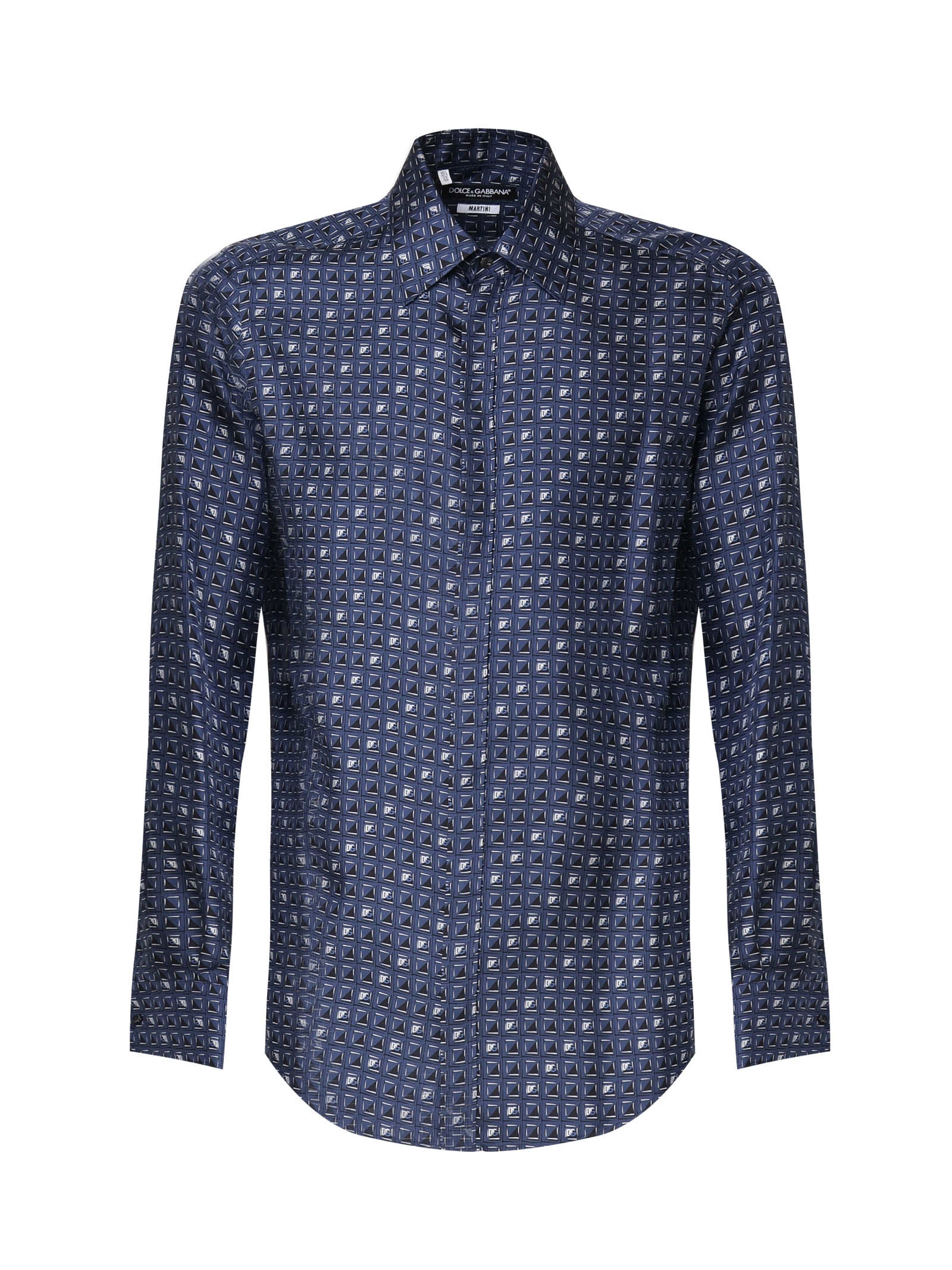 Shop Dolce & Gabbana Silk Shirt In Blue