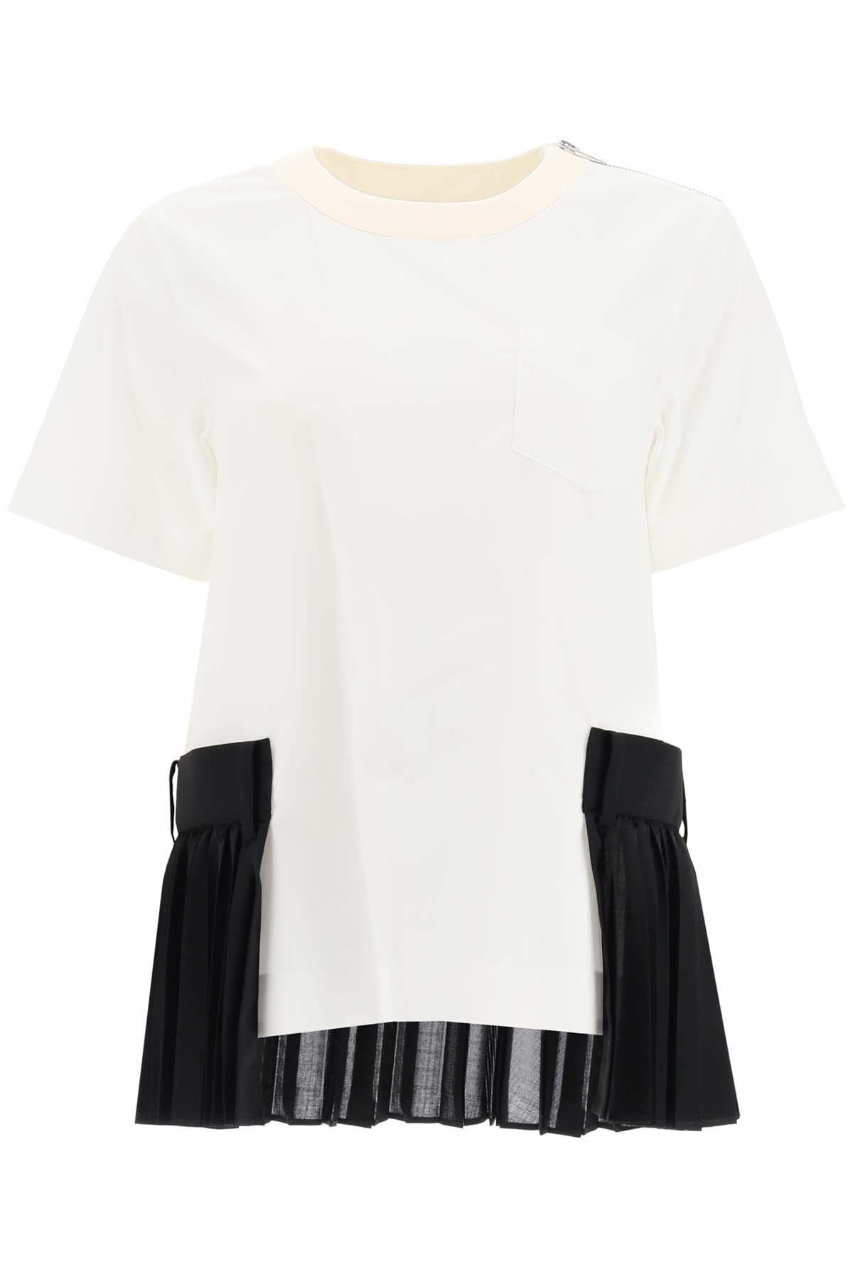 Sacai Top With Pleated Inserts
