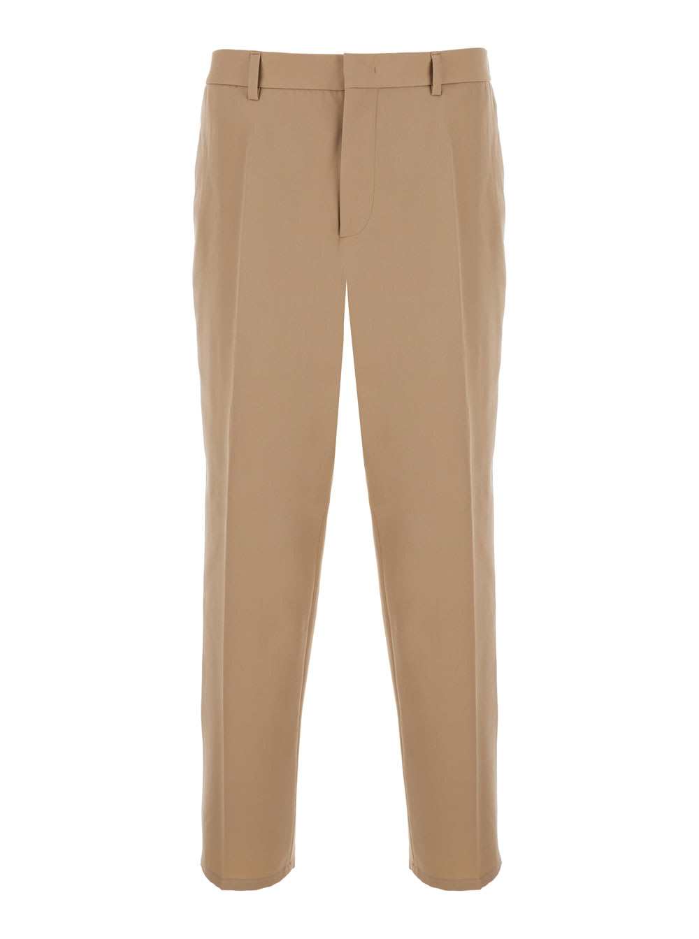 Shop Jil Sander Beige Pants With Elastic Waistband In Wool Man