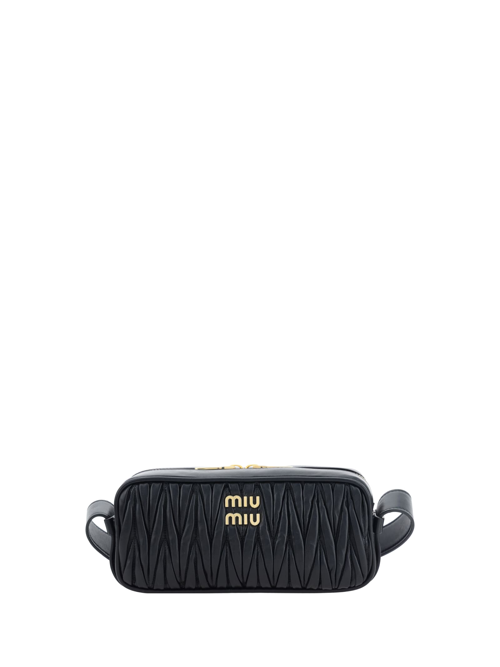 Miu Miu - Matelasse Leather Small Shoulder Bag Nero