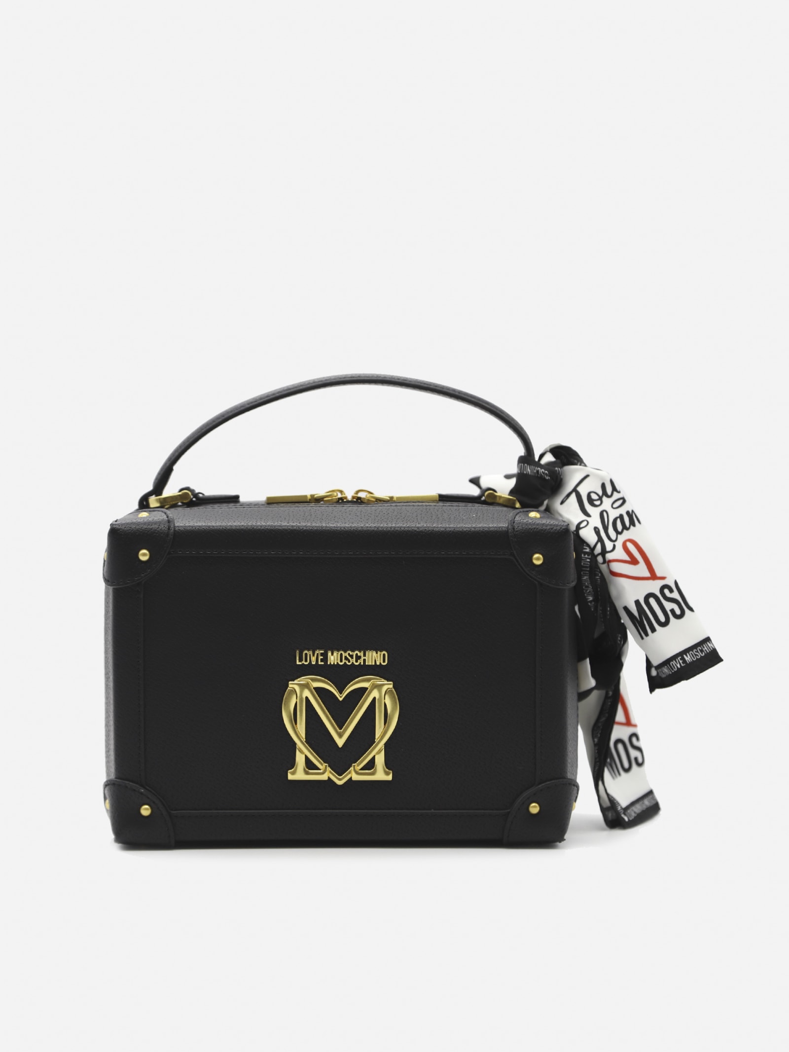 Love Moschino Shoulder Bag With Foulard And Logo Detail