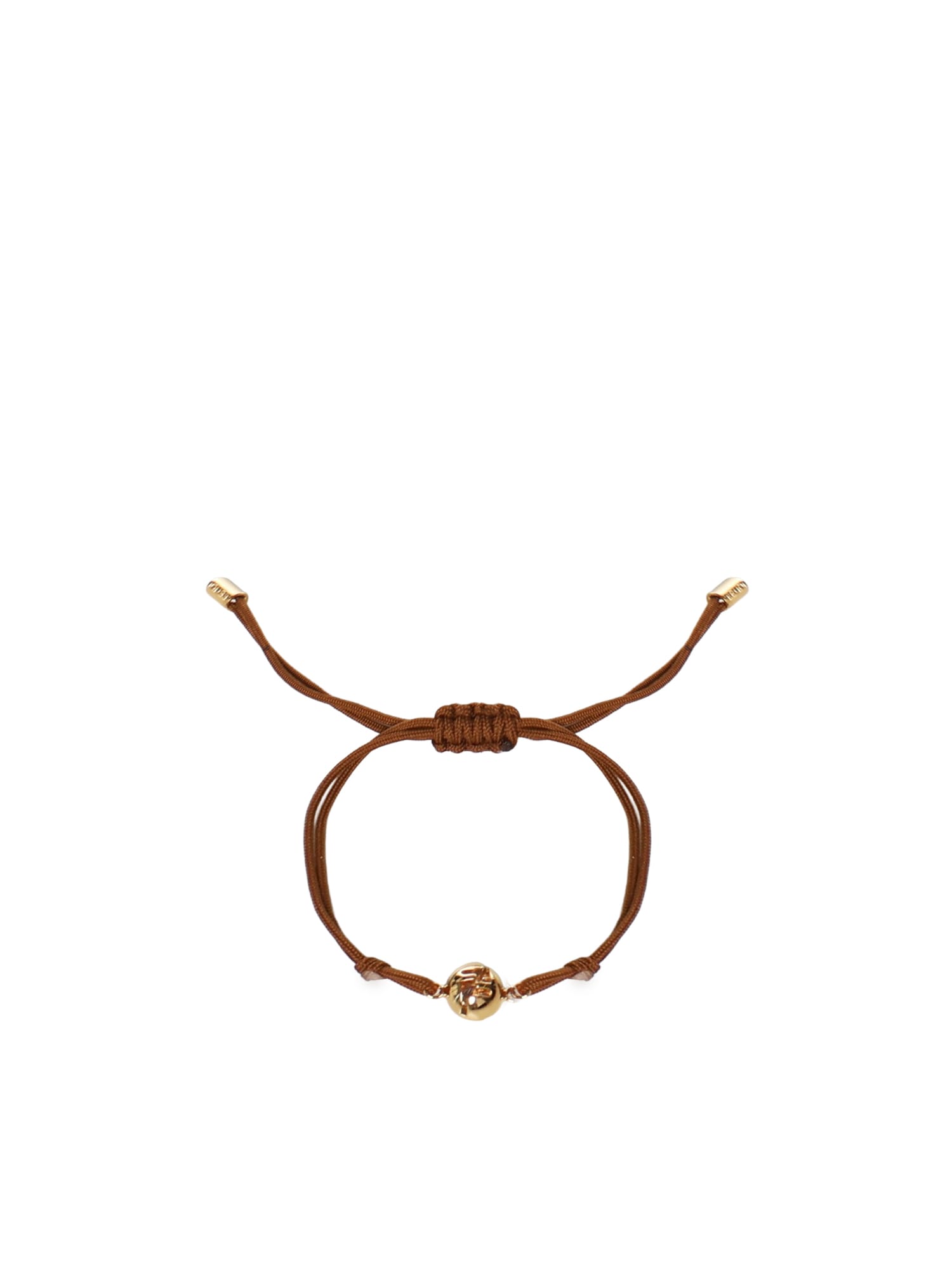 Fendi Sphera String Bracelet In Brown