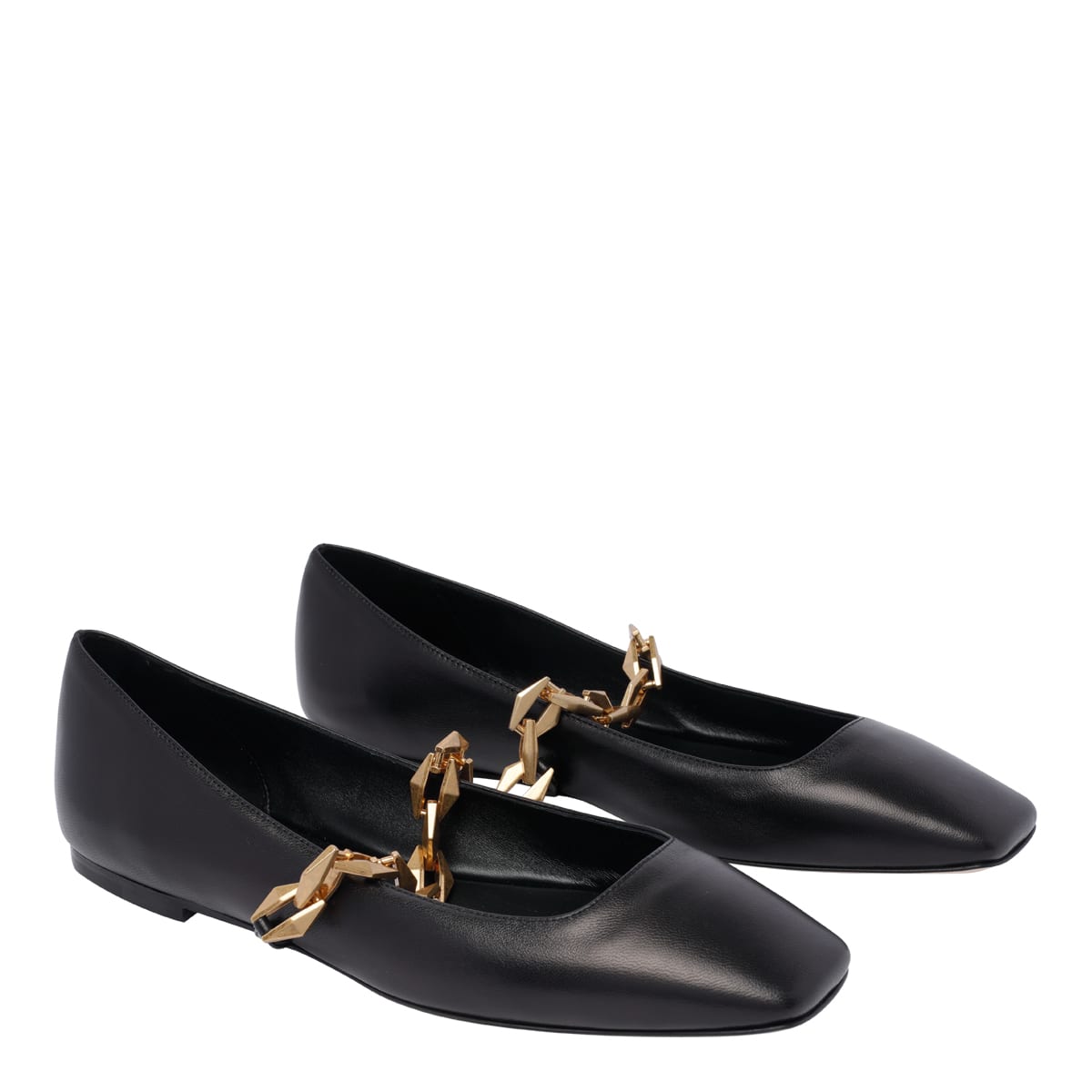 Shop Jimmy Choo Diamond Tilda Flats In Black