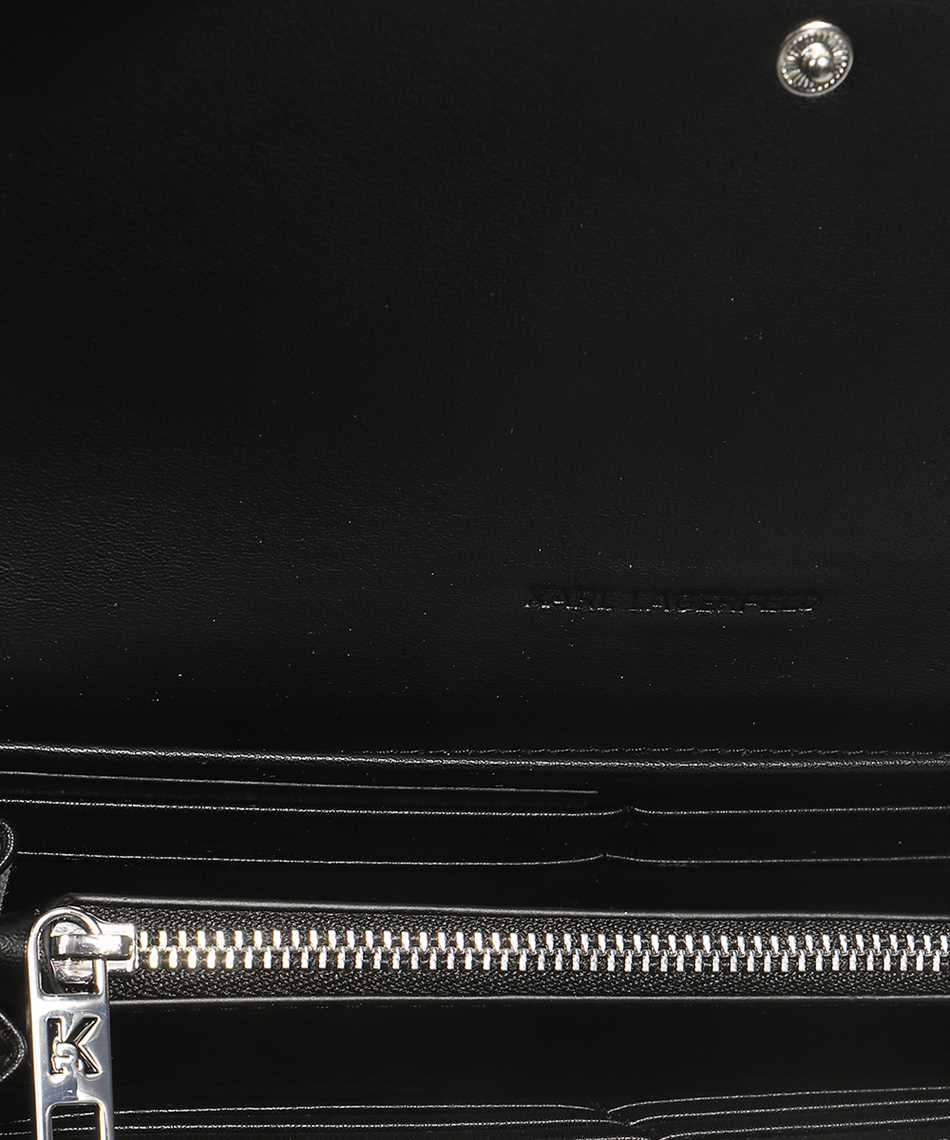 Karl Lagerfeld All-over Logo Wallet In Black