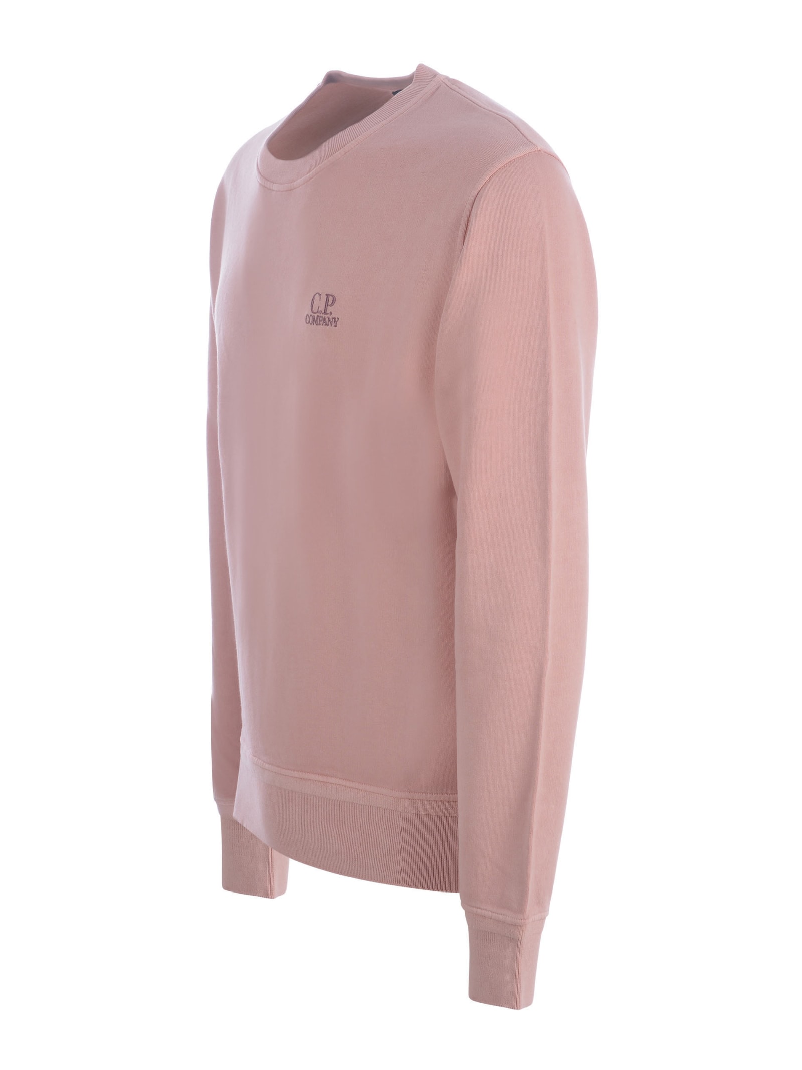 Shop C.p. Company Sweatshirt  In Cotton In Rosa Antico