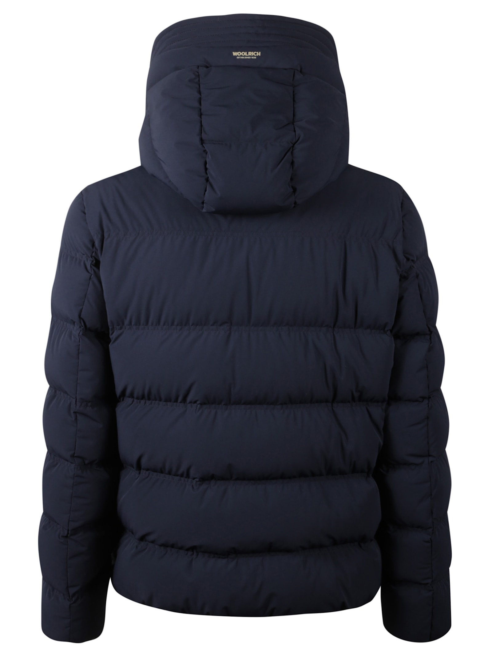 Woolrich Logo Down Jacket In Blue