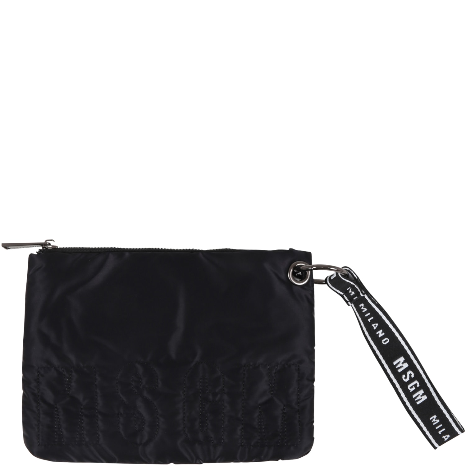 MSGM Black Clutch Bag For Girl