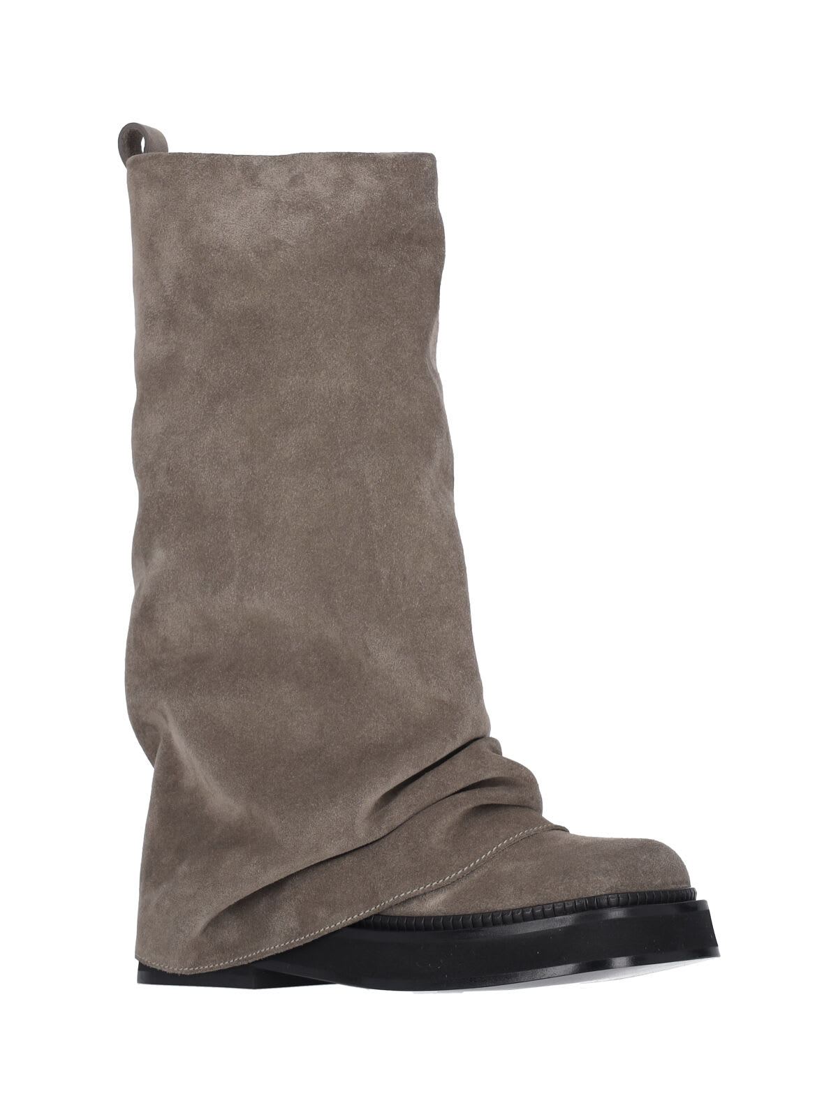 Attico Robin Combat Boots In Gray