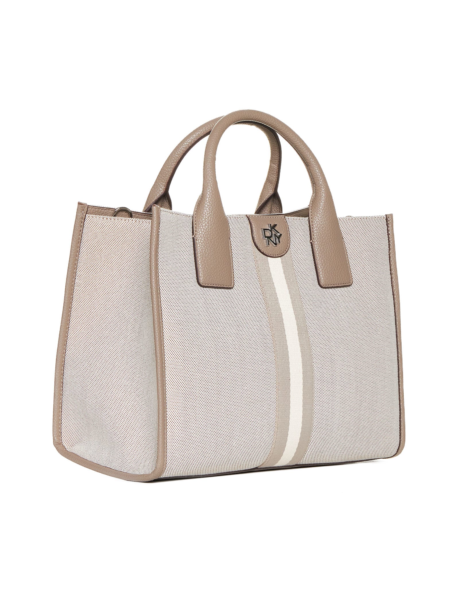 Shop Dkny Tote In Natural Multi