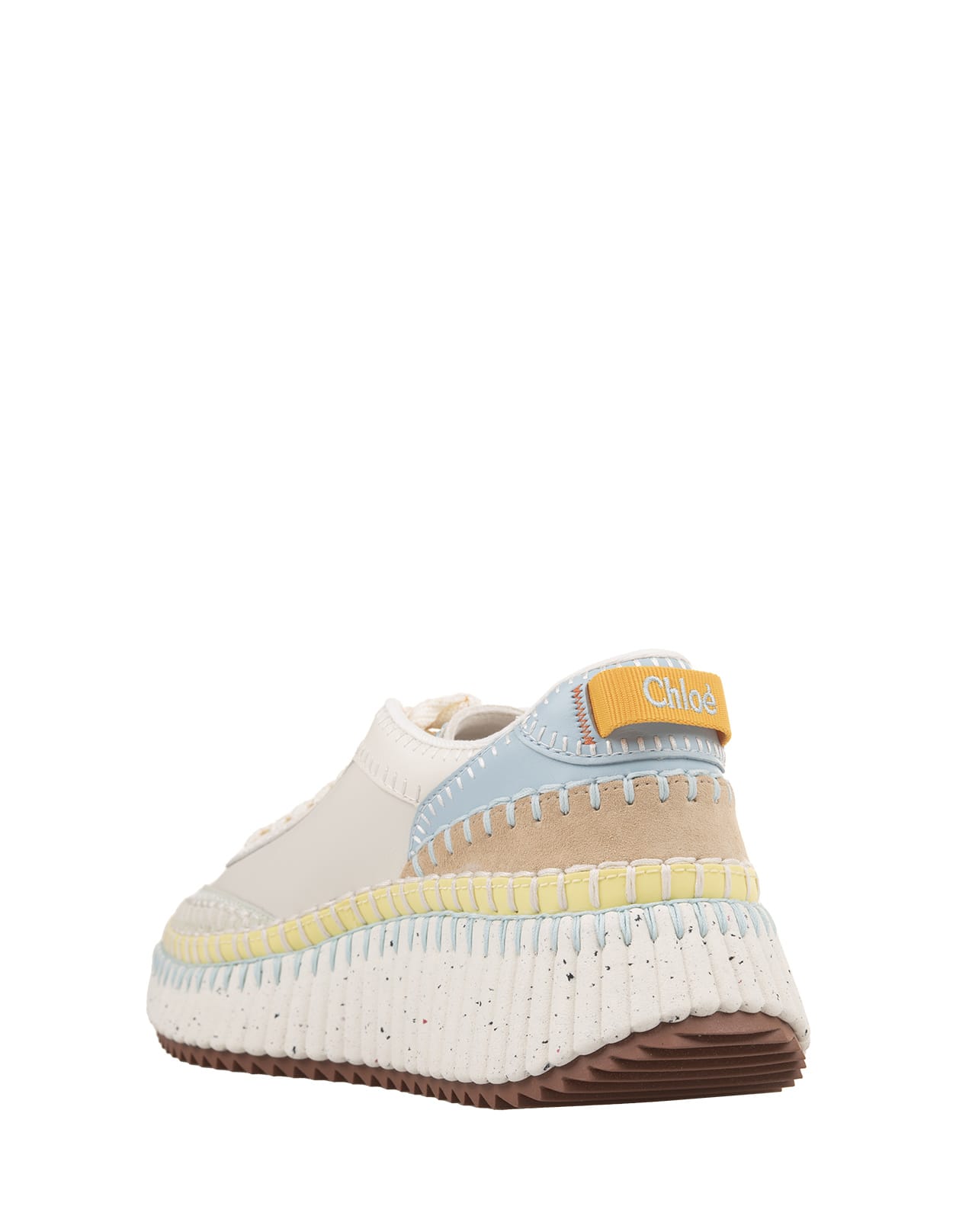 Shop Chloé Nama Sneakers With Inserts In White