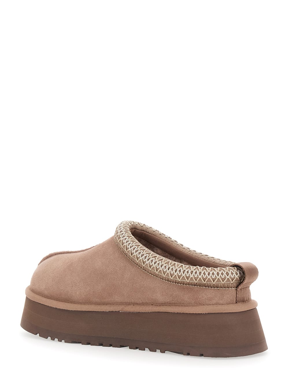 Ugg Tazz Braided-trim Slippers In Brown