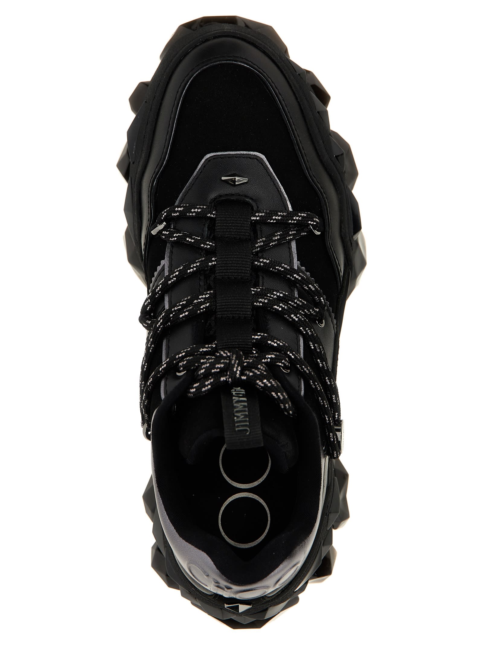 Jimmy Choo Black Diamond Sneakers In Black