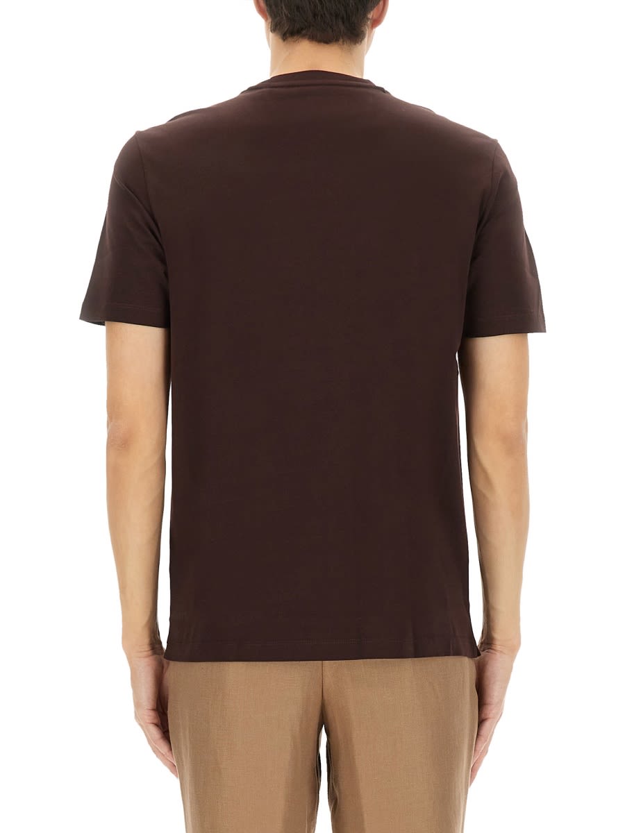 Hugo Boss Boss "l-tesar 14" T-shirt In Brown