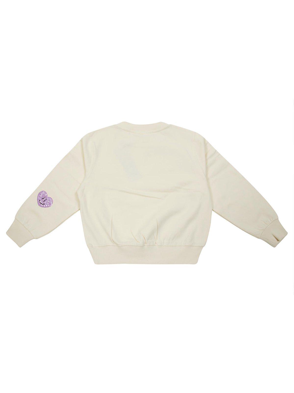 Molo Marge Sequin-embellished Sweatshirt In Bianco