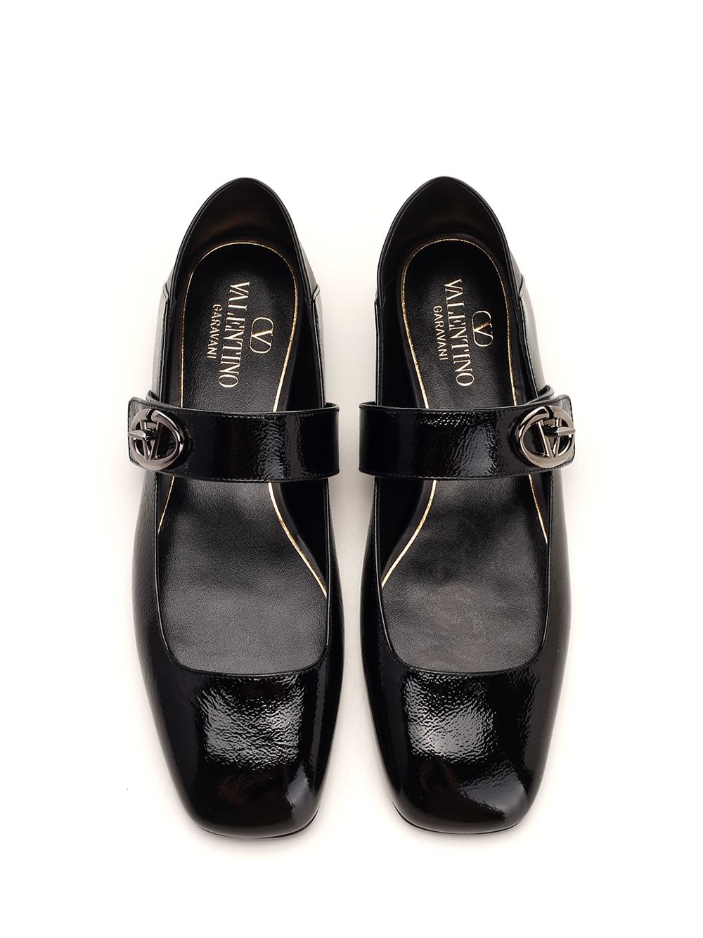 Shop Valentino Ballerina Mary-jane In Black