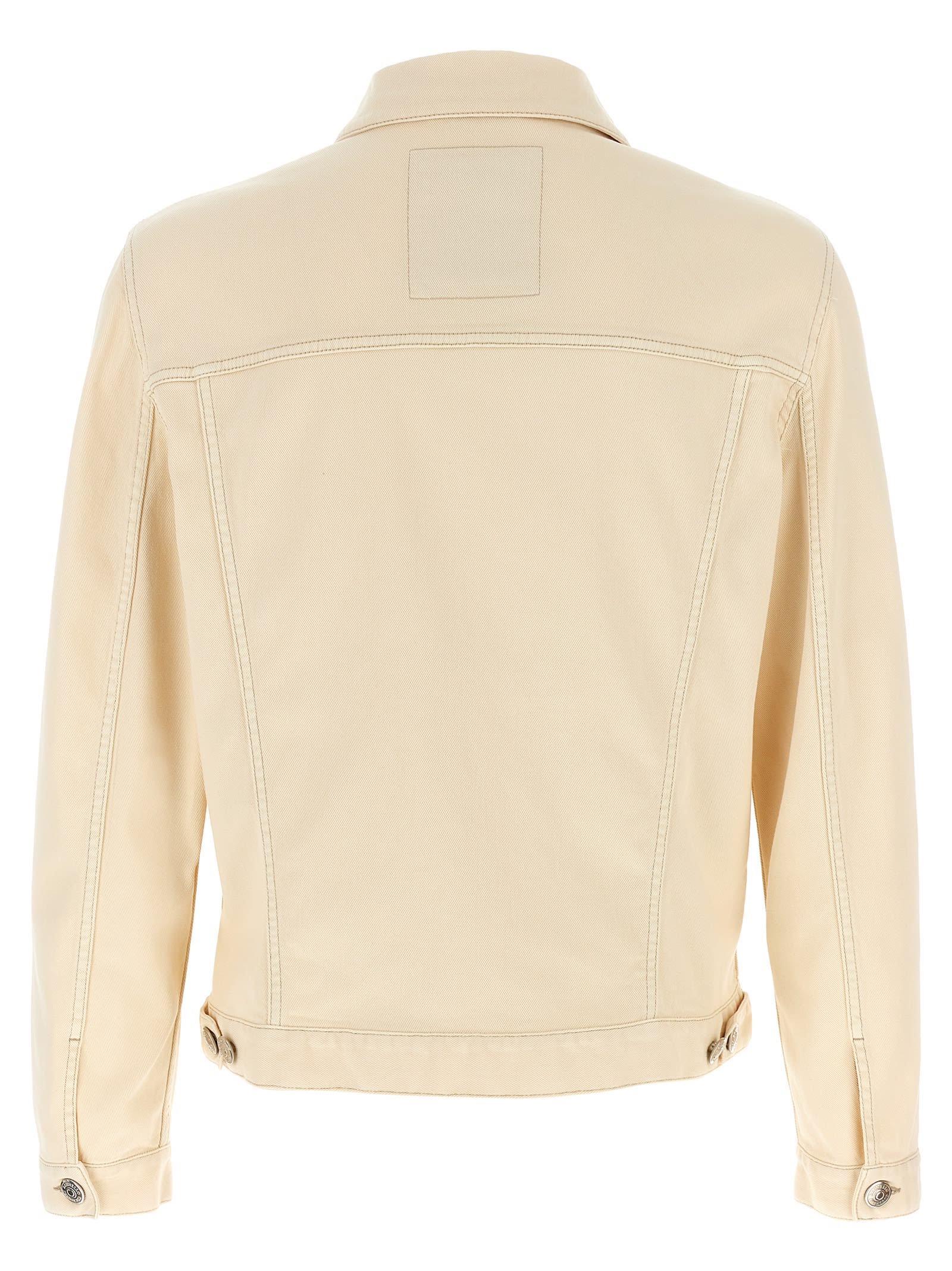 Brunello Cucinelli Denim Jacket Casual Jackets And Parka Beige In Neutral