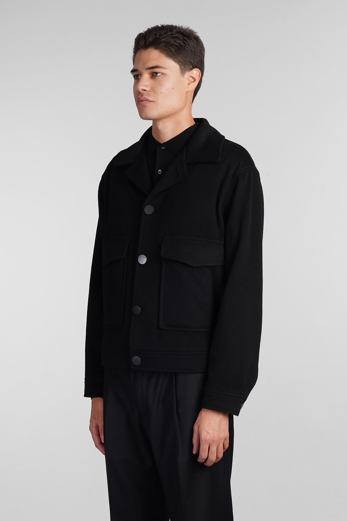 Shop Tagliatore Amir Casual Jacket In Black Cashmere