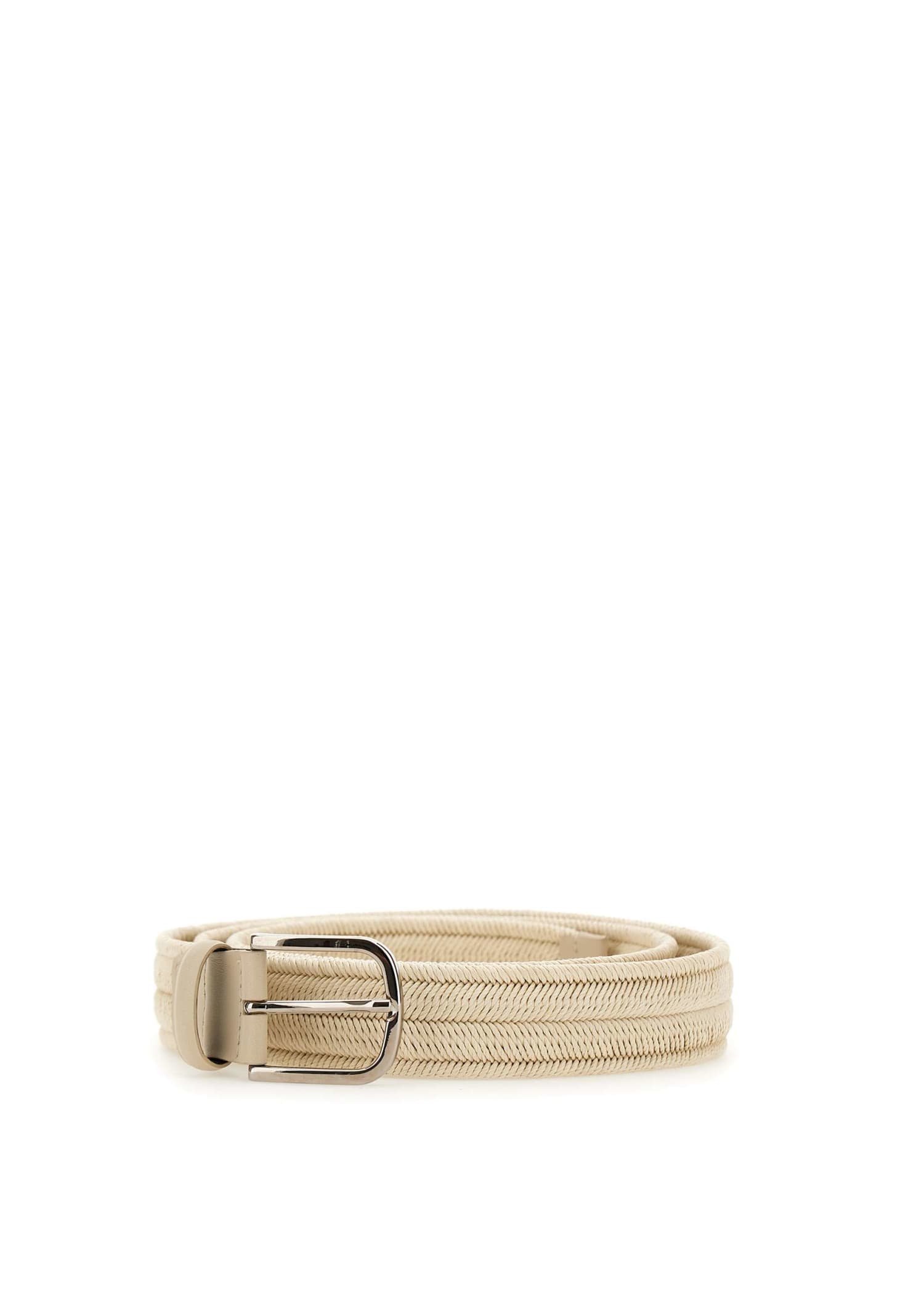 Cotton And Leather Belt
