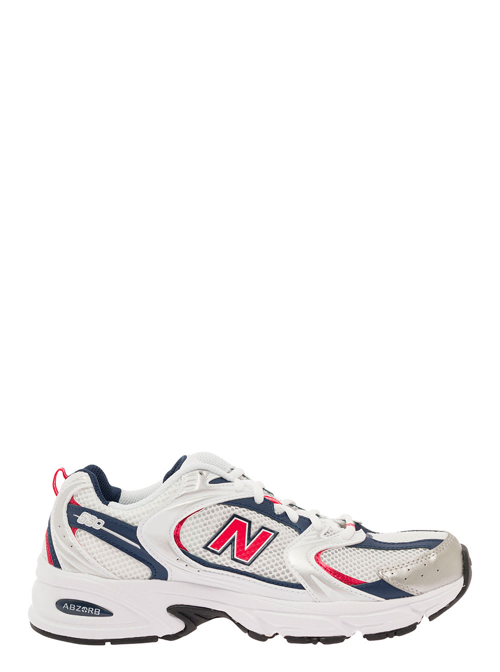 Shop New Balance 530 Multicolor Low Top Sneakers With Logo Patch In Tech Fabric Man In White