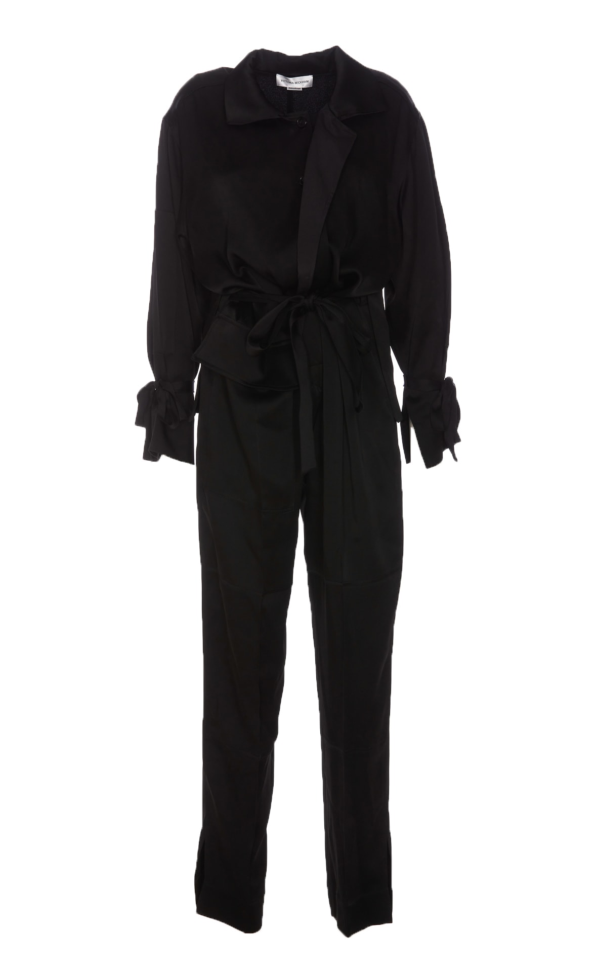 Shop Victoria Beckham Utility Jumpsuit In Black