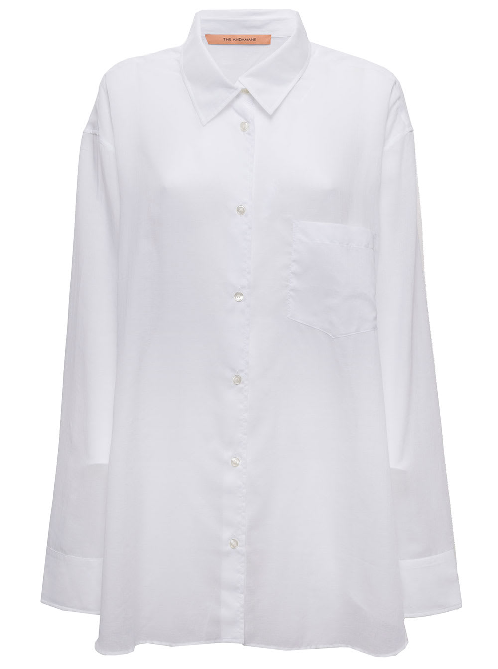 The Andamane Womans Georgiana White Oversize Cotton Shirt