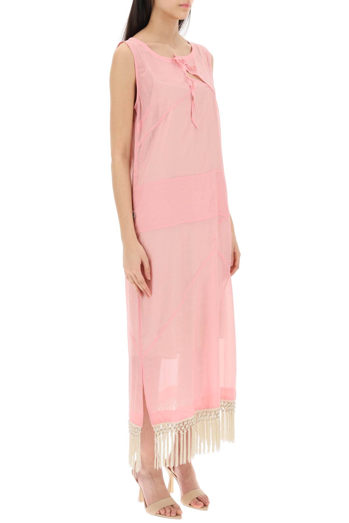 Shop Saks Potts Stanni Cotton And Silk Dress In Crystal Pink (pink)