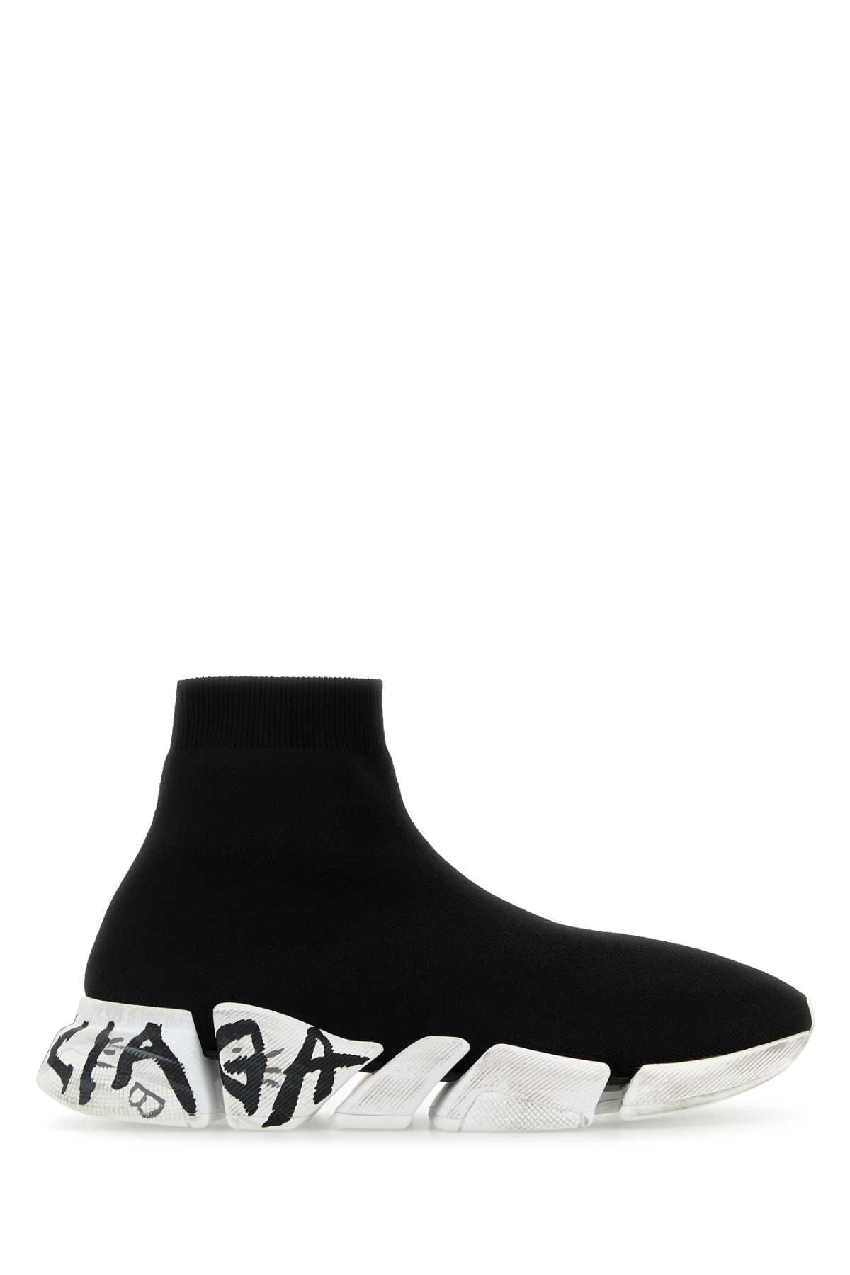 BALENCIAGA BLACK STRETCH FABRIC SPEED 2.0 SNEAKERS