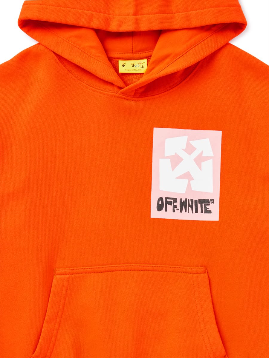 Off-white Sweatshirt With Logo In Red